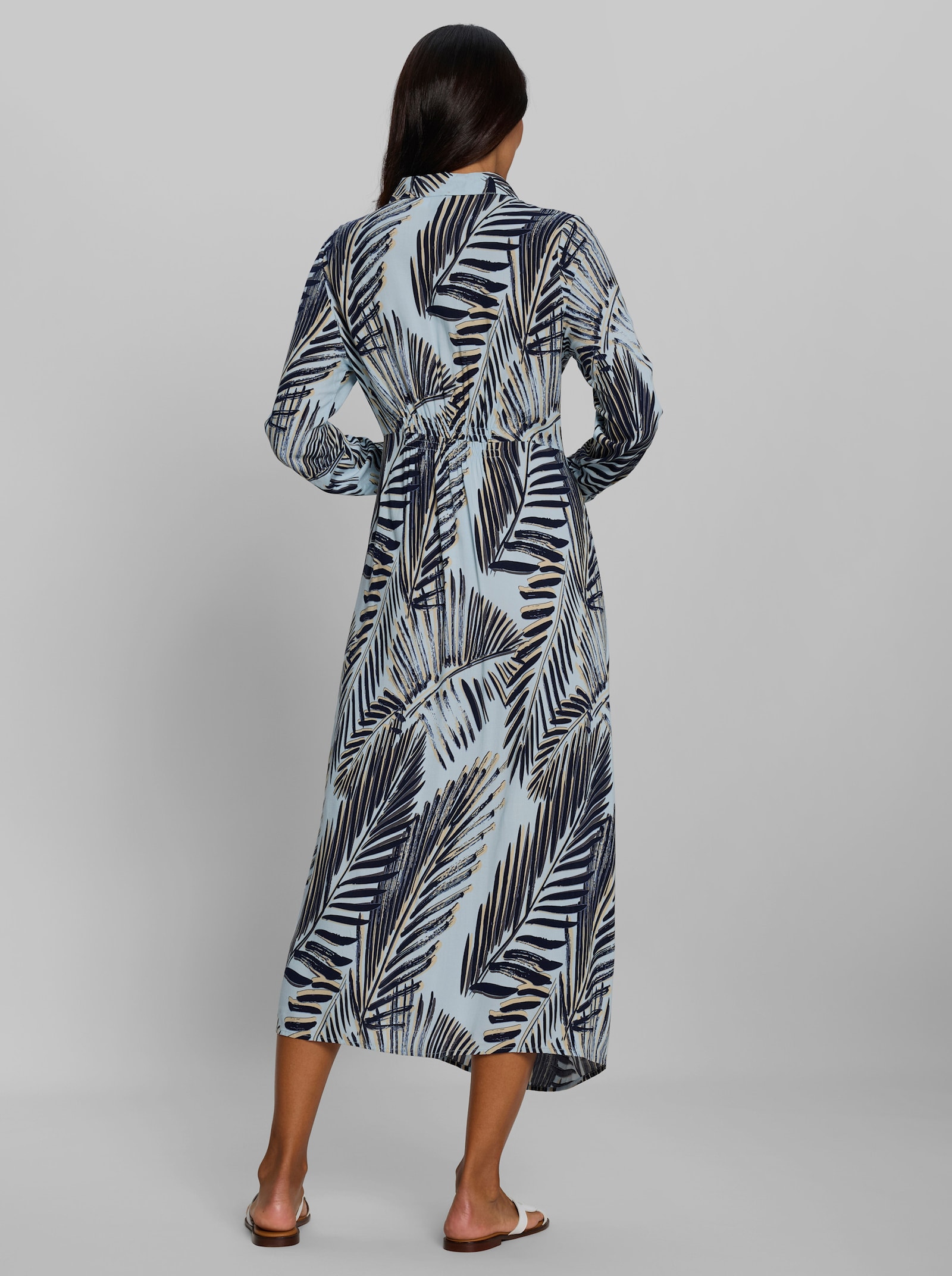 heine Sommerkleid in Wickeloptik - hellblau-marine-bedruckt