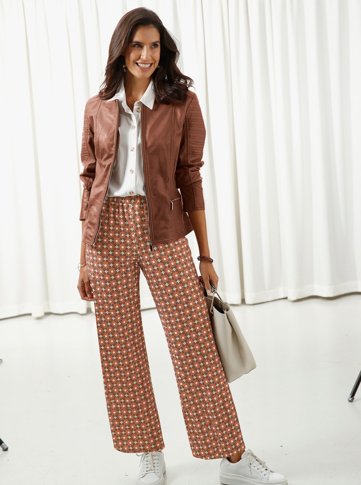 Mainpol Lederjacke - cognac