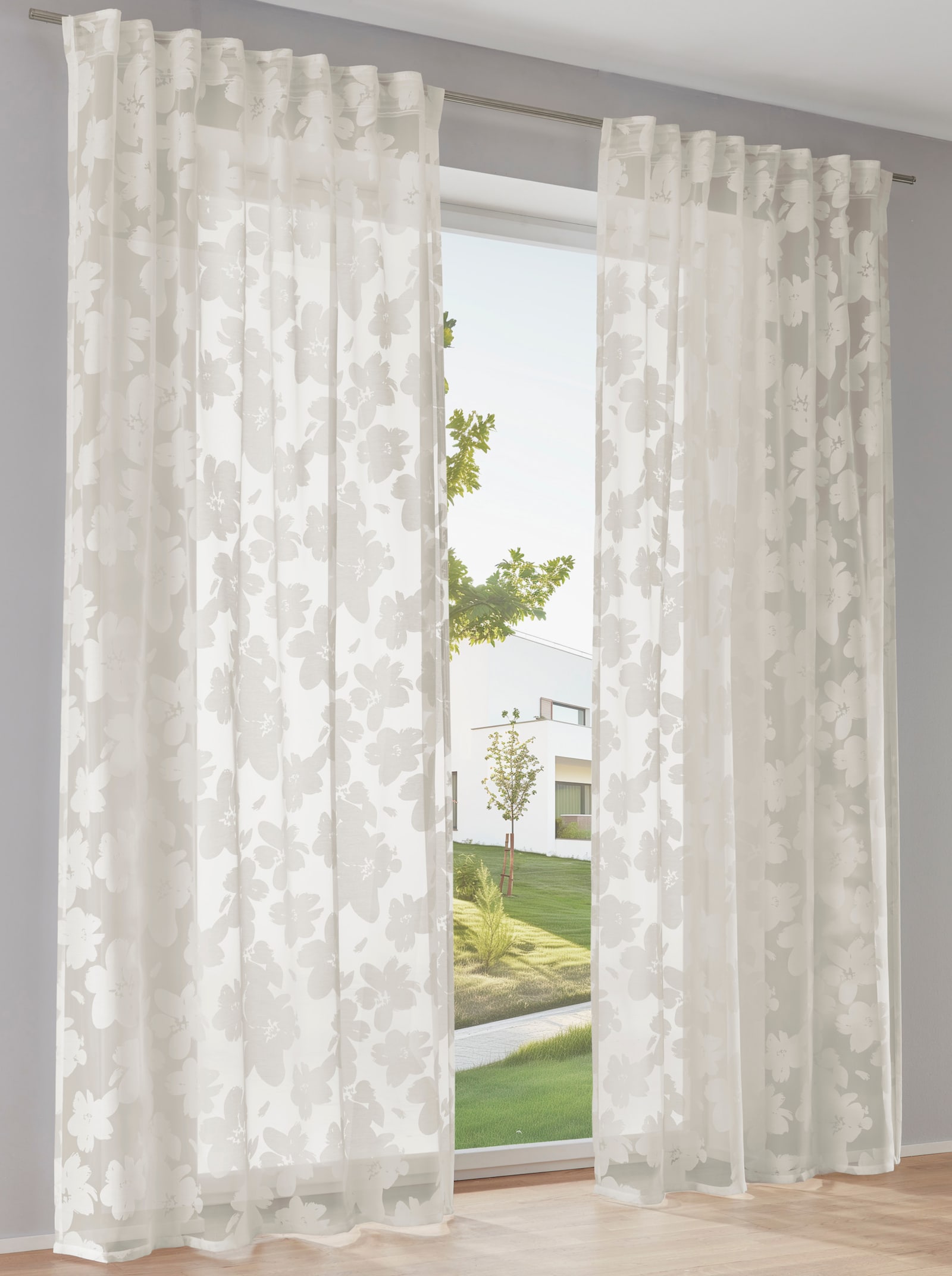 heine home Decoratieve vitrage - offwhite