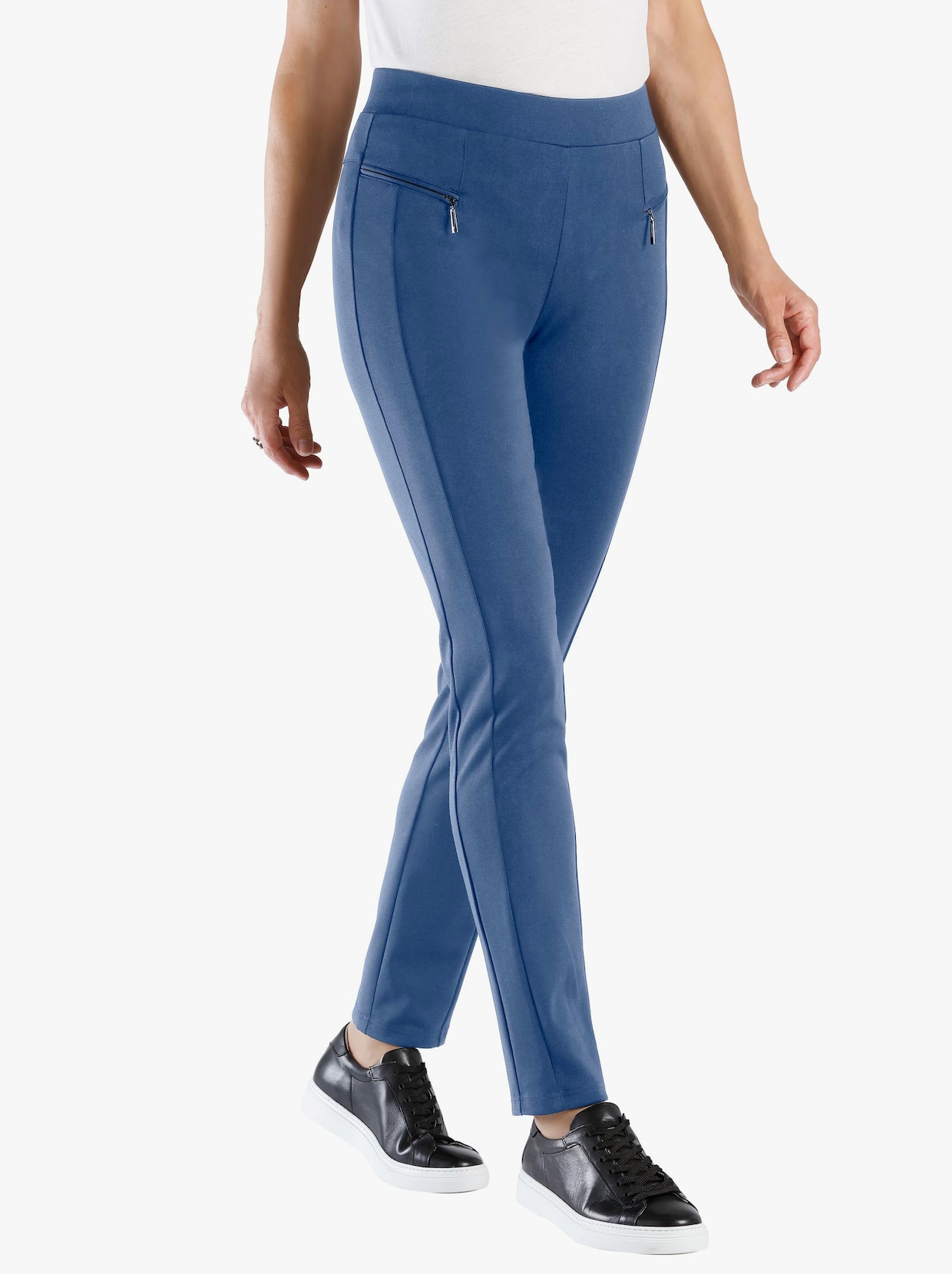 Nohavice na gumu - džínsová modrá