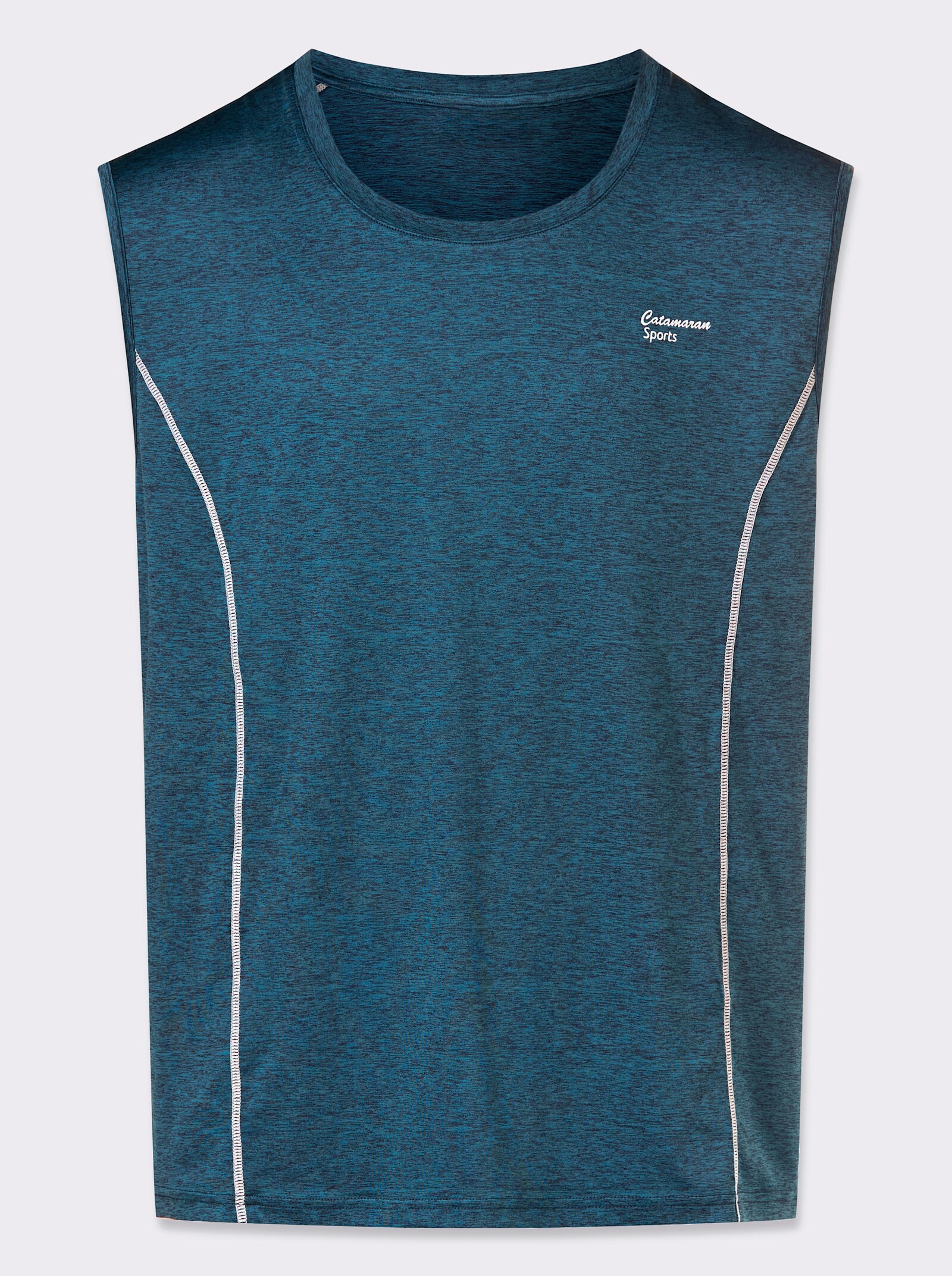 Catamaran Sports Mouwloos shirt van ademend materiaal - topaas gemêleerd