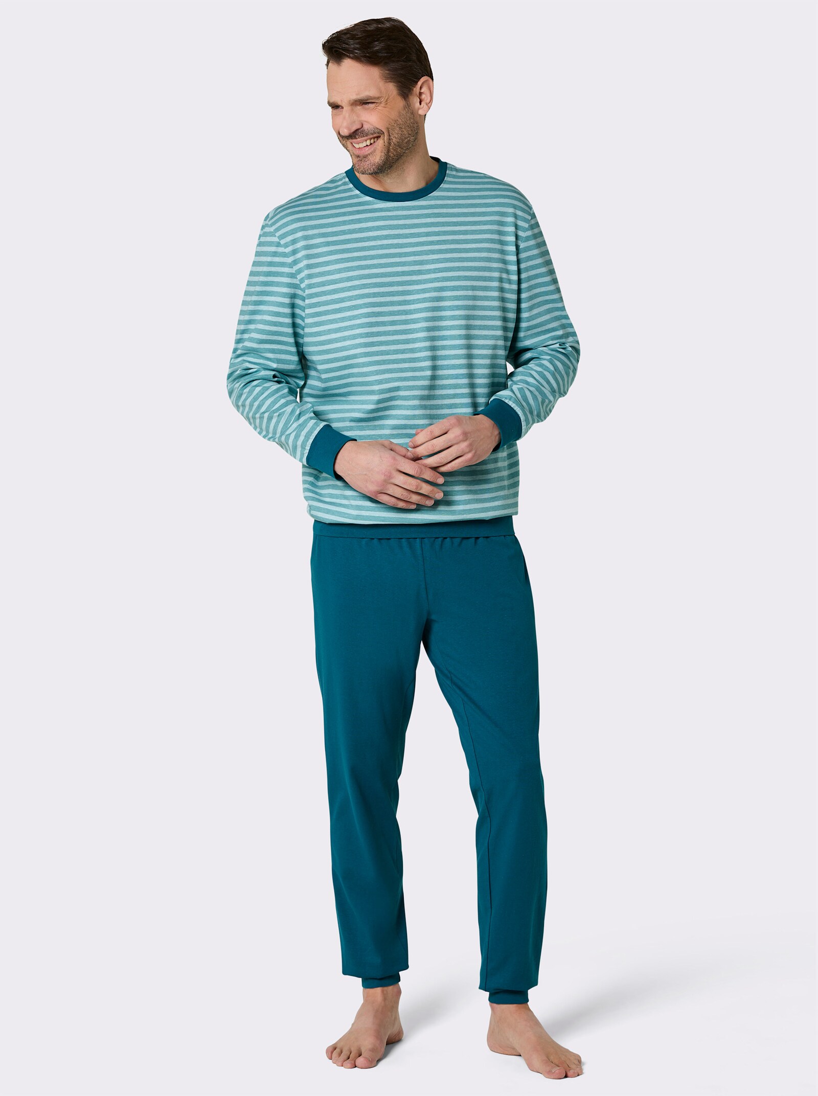 wäschepur men Schlafanzüge - aquapetrol + anthrazit
