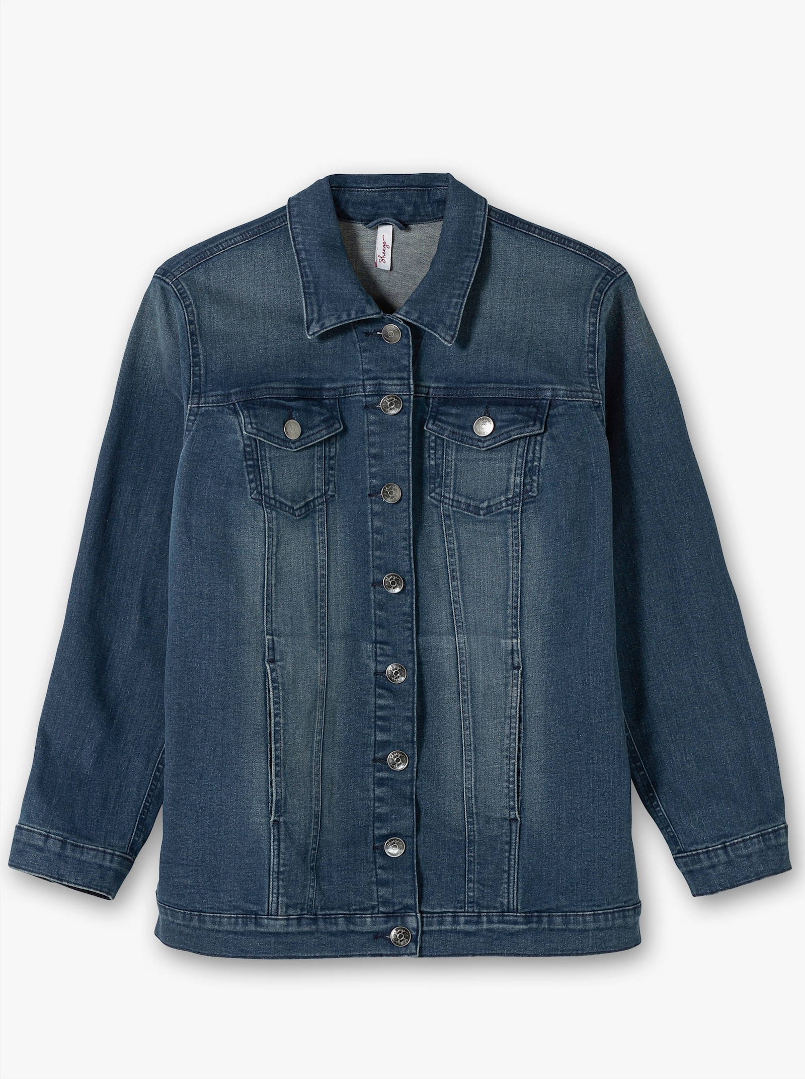 sheego Jeansjacke in taillierter Form - blue denim