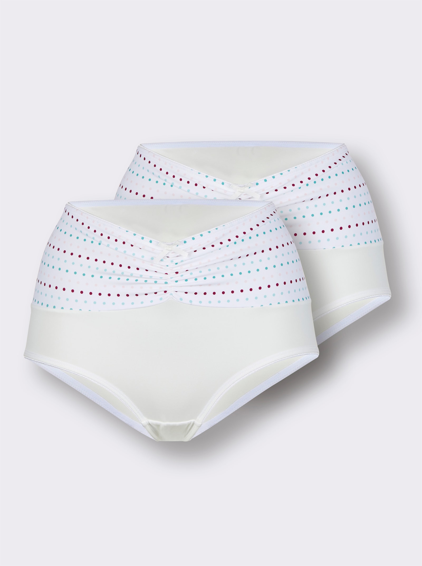 wäschepur Hipster mit Pünktchen-Print - weiß-bedruckt