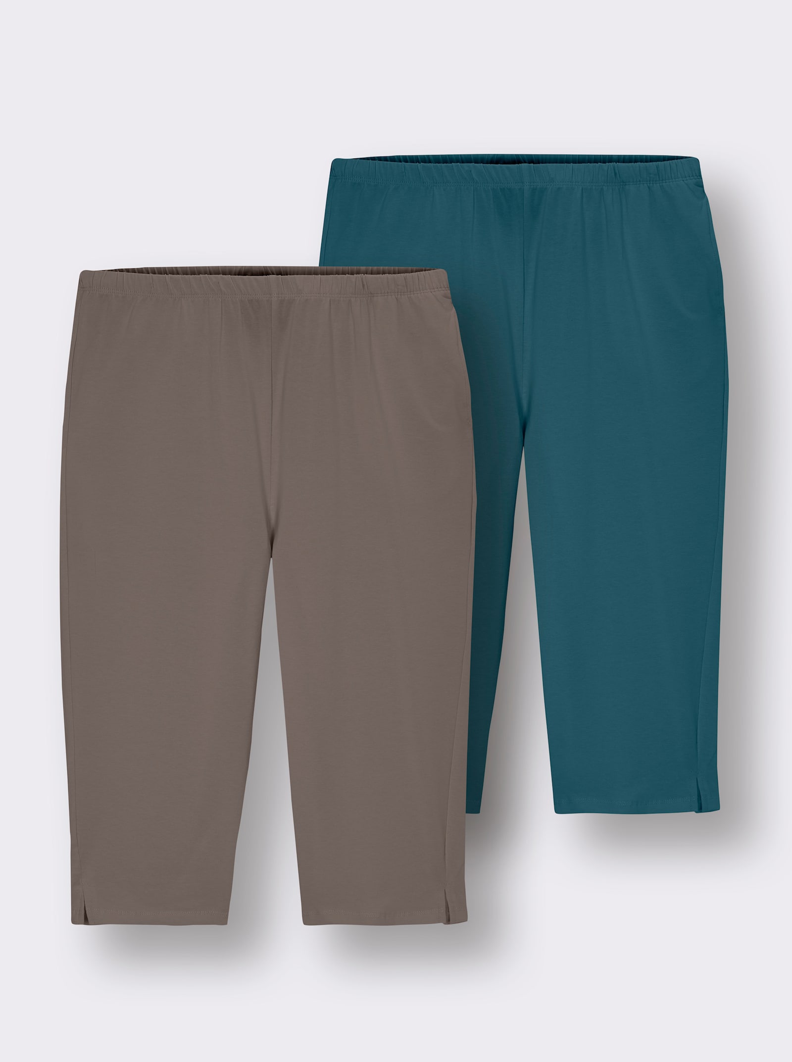 feel good Capri-Hosen - petrol + taupe