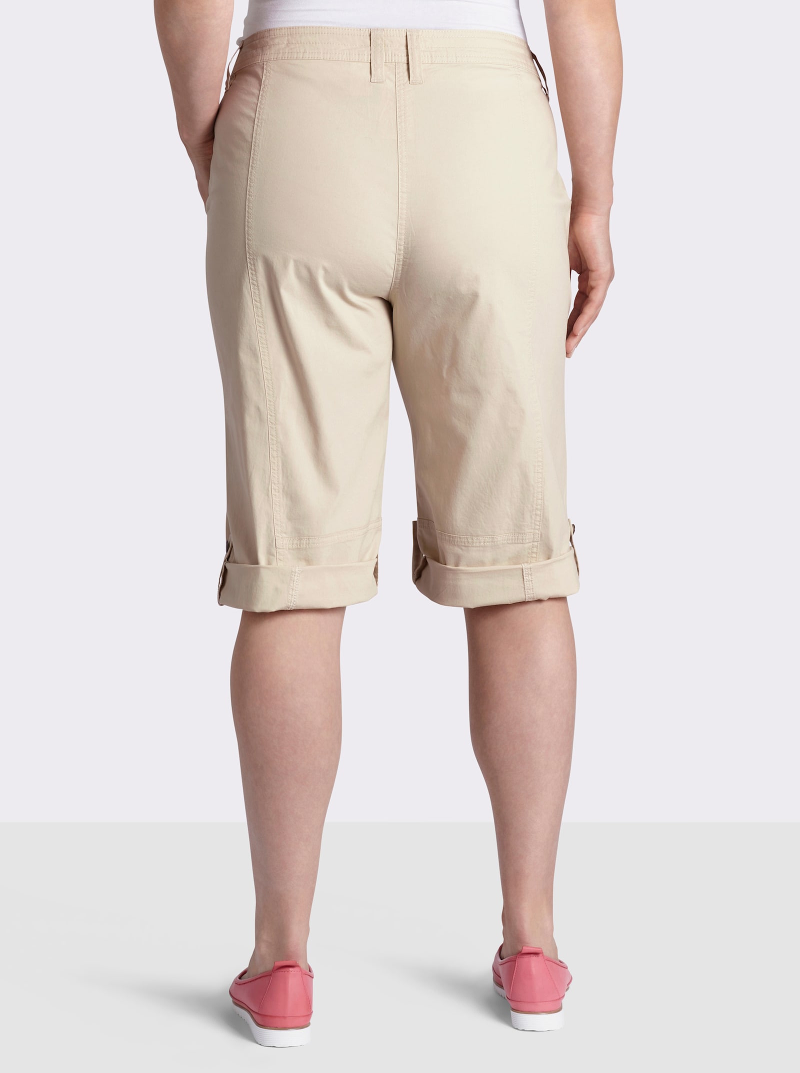 sheego Bermudas mit Krempelfunktion - sand