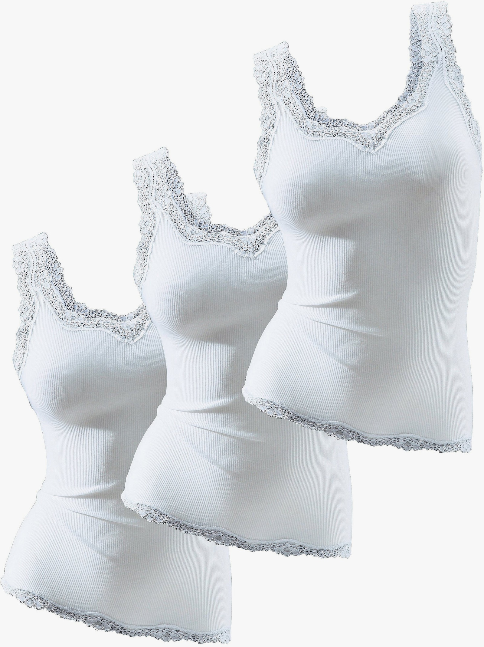 H.I.S Spitzentop - weiß