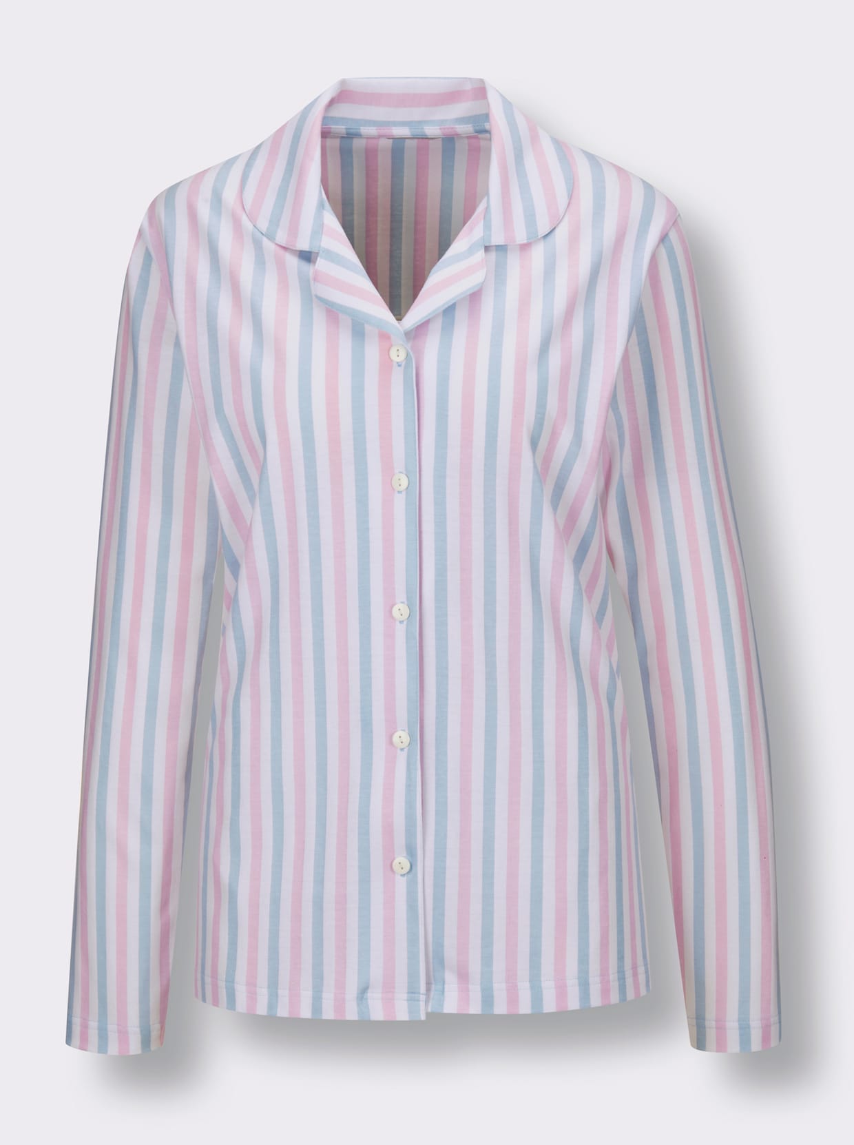 Normann Pyjama - wit/roze gestreept