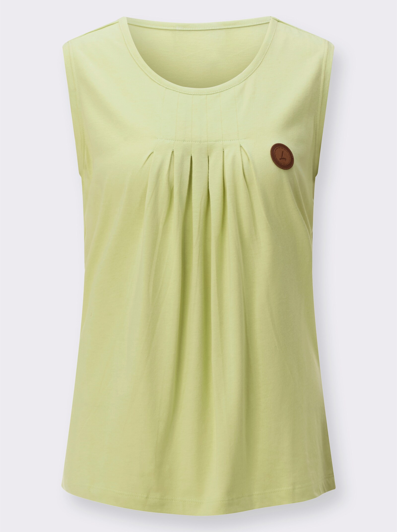 Shirttop mit Biesenverzierung - pistazie