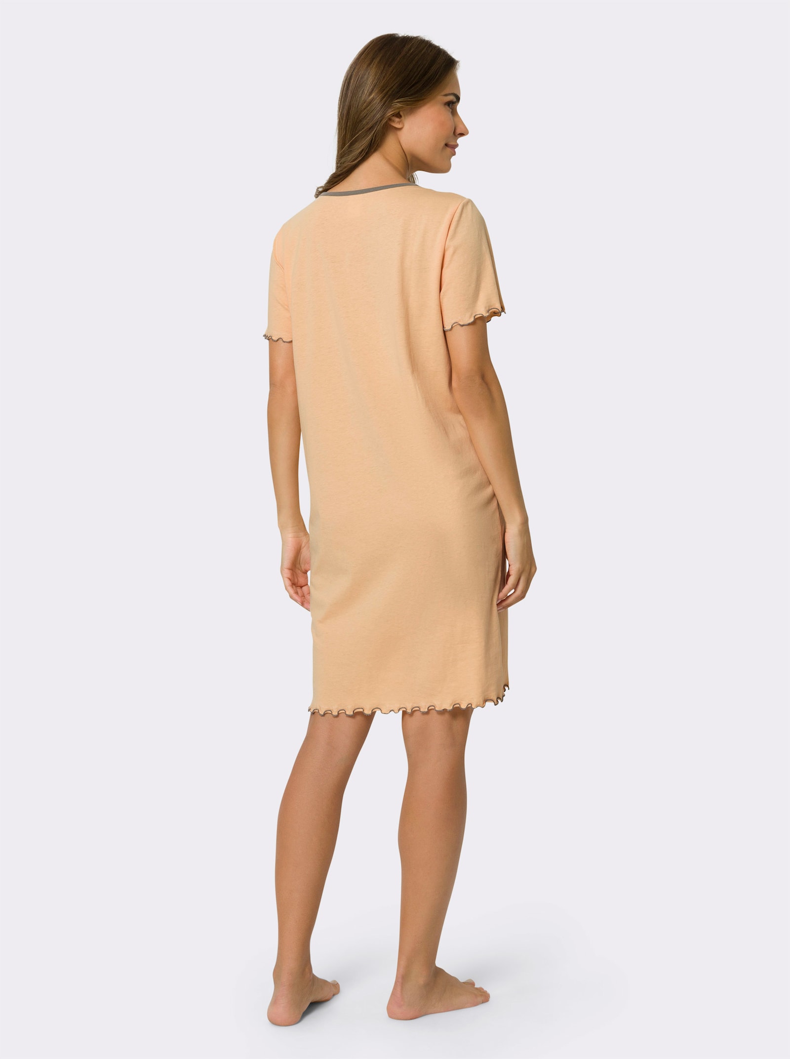 Nachthemd mit Schmetterlings-Druck - apricot