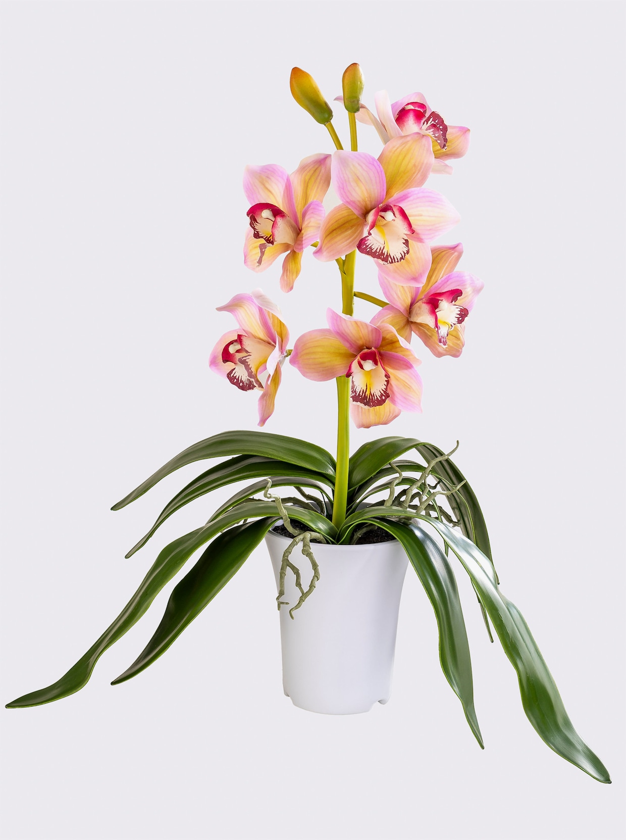 Gasper Kunstplant - groen/roze
