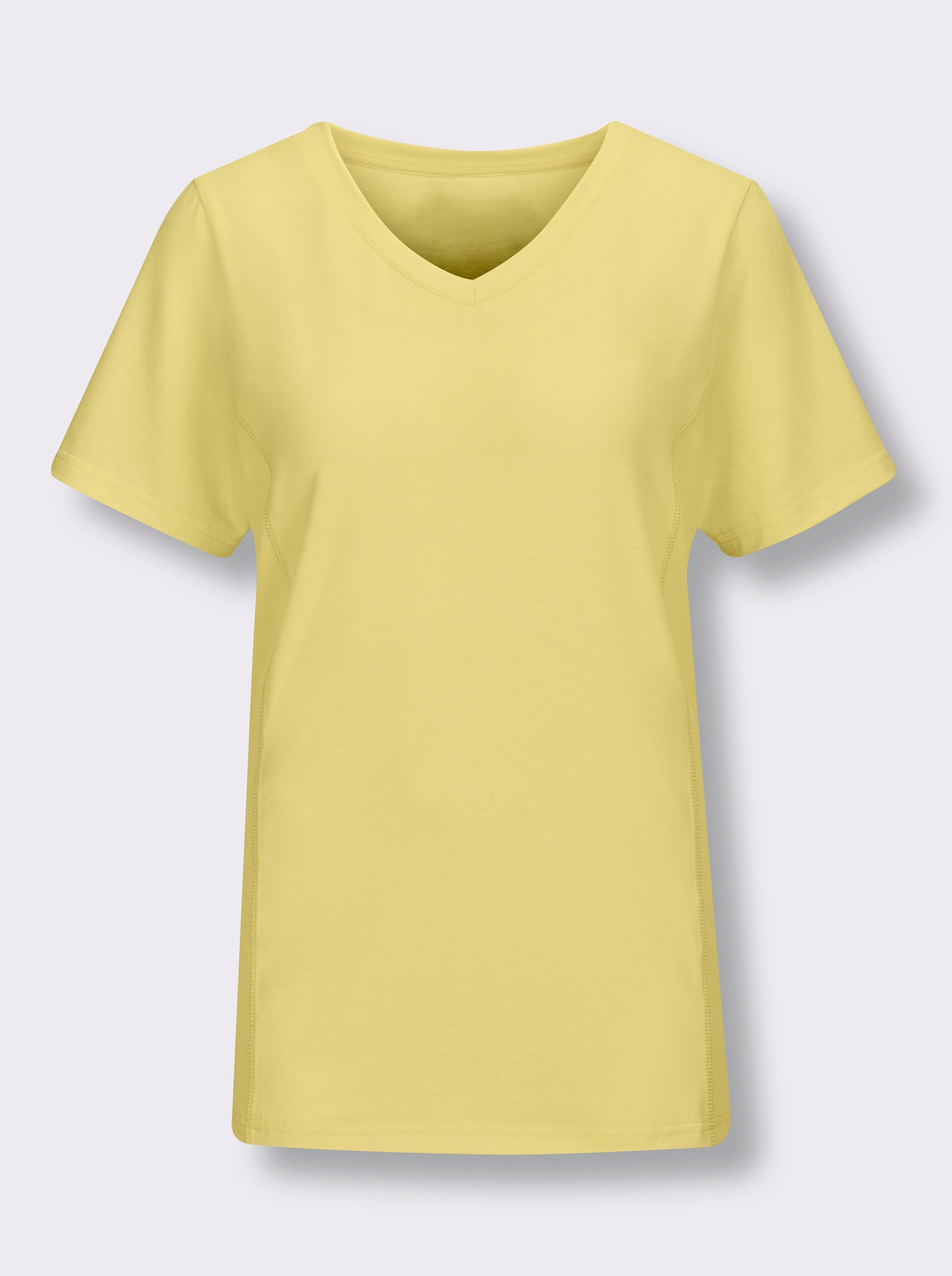 Catamaran Sports Funktionsshirt mit gerippten Einsätzen - zitrone
