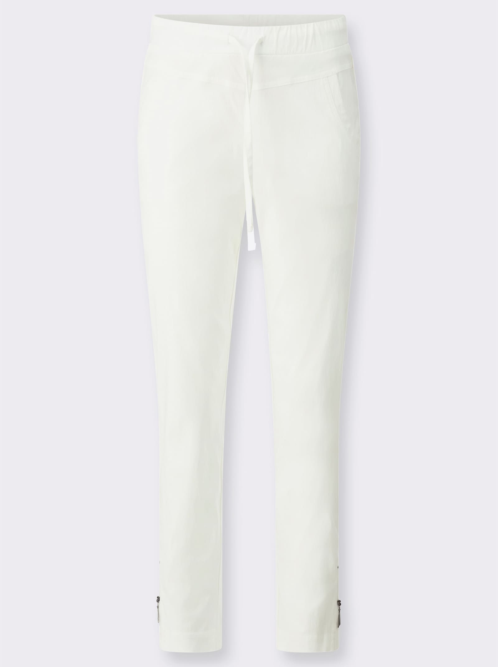 Bengalinhose mit Reißverschluss am Bein - ecru