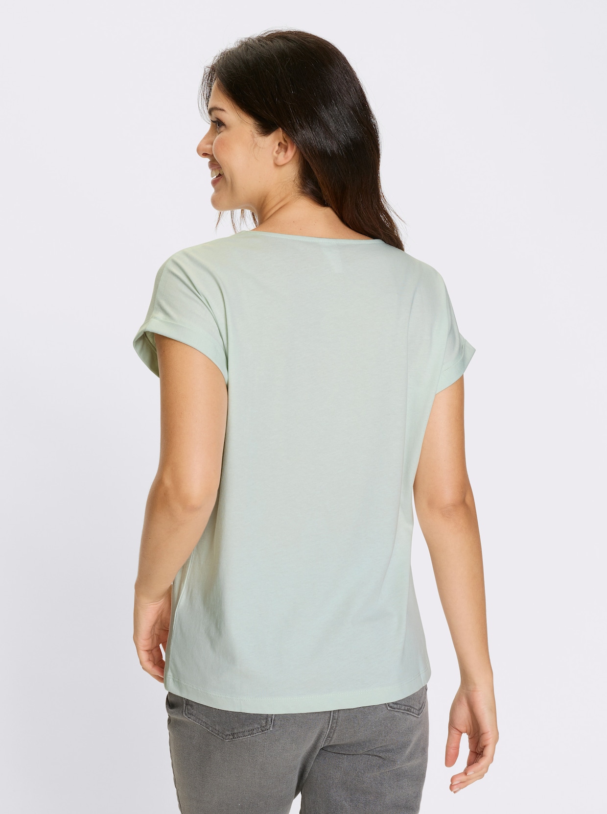 Kurzarmshirt - zartmint-gelb