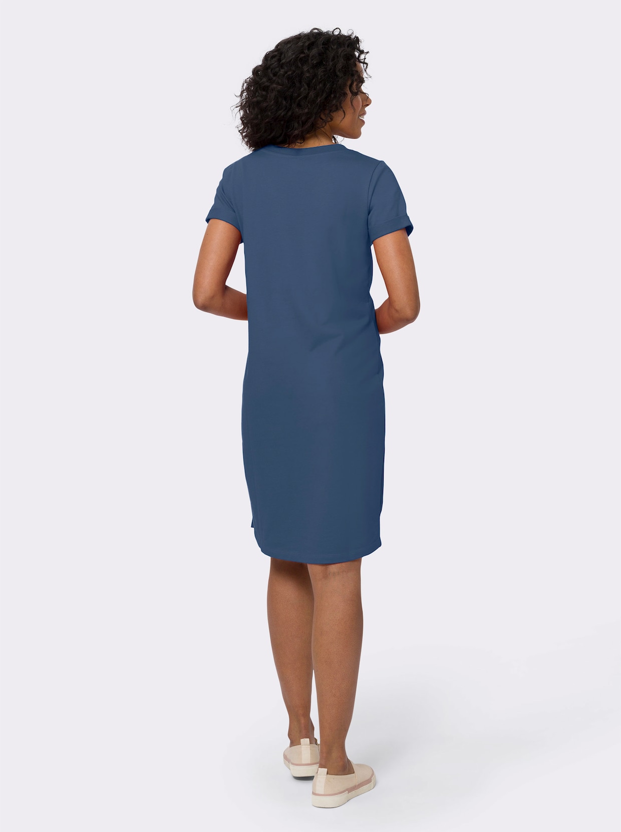 Sweatkleid - jeansblau
