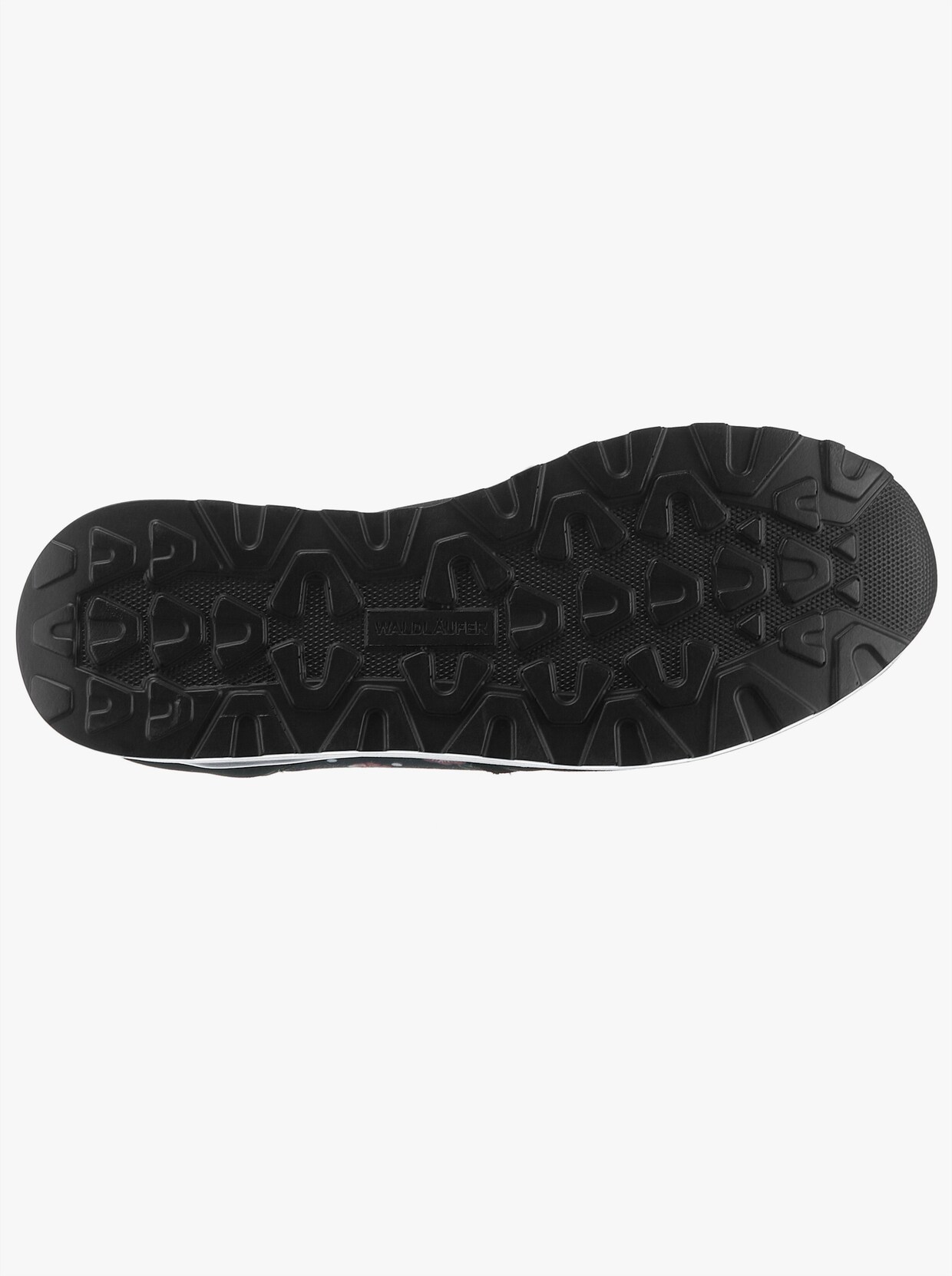 Waldläufer Schnürschuh - schwarz-geblümt