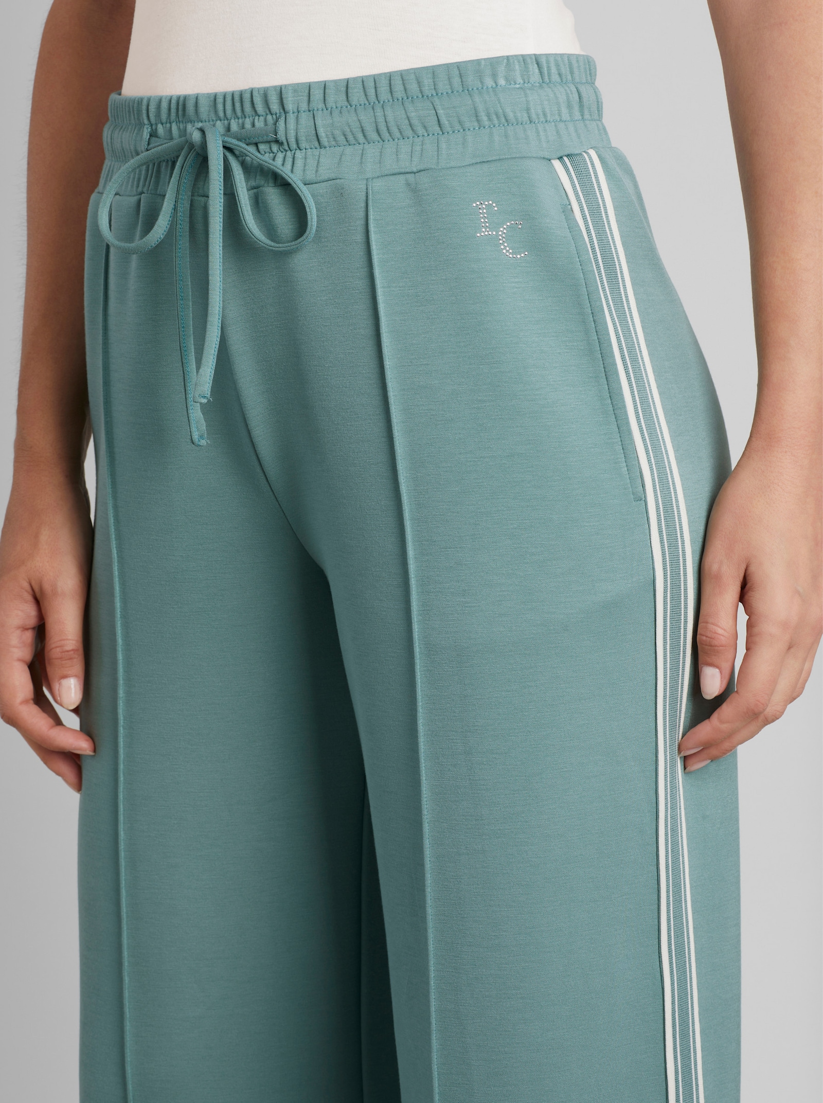heine Sweathose mit Galonstreifen - jade