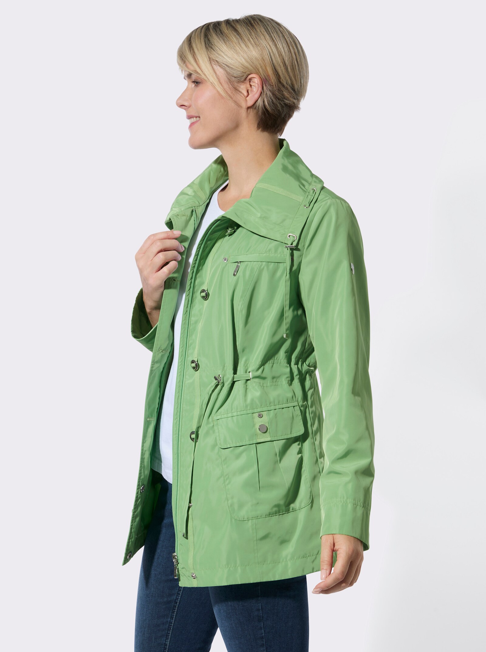 Übergangsjacke mit Umlegekragen - apfel