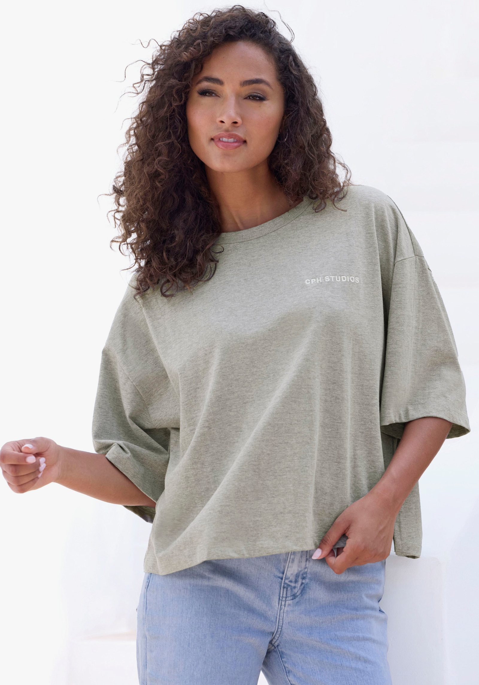 Copenhagen Studios Oversize-Shirt - grey melange