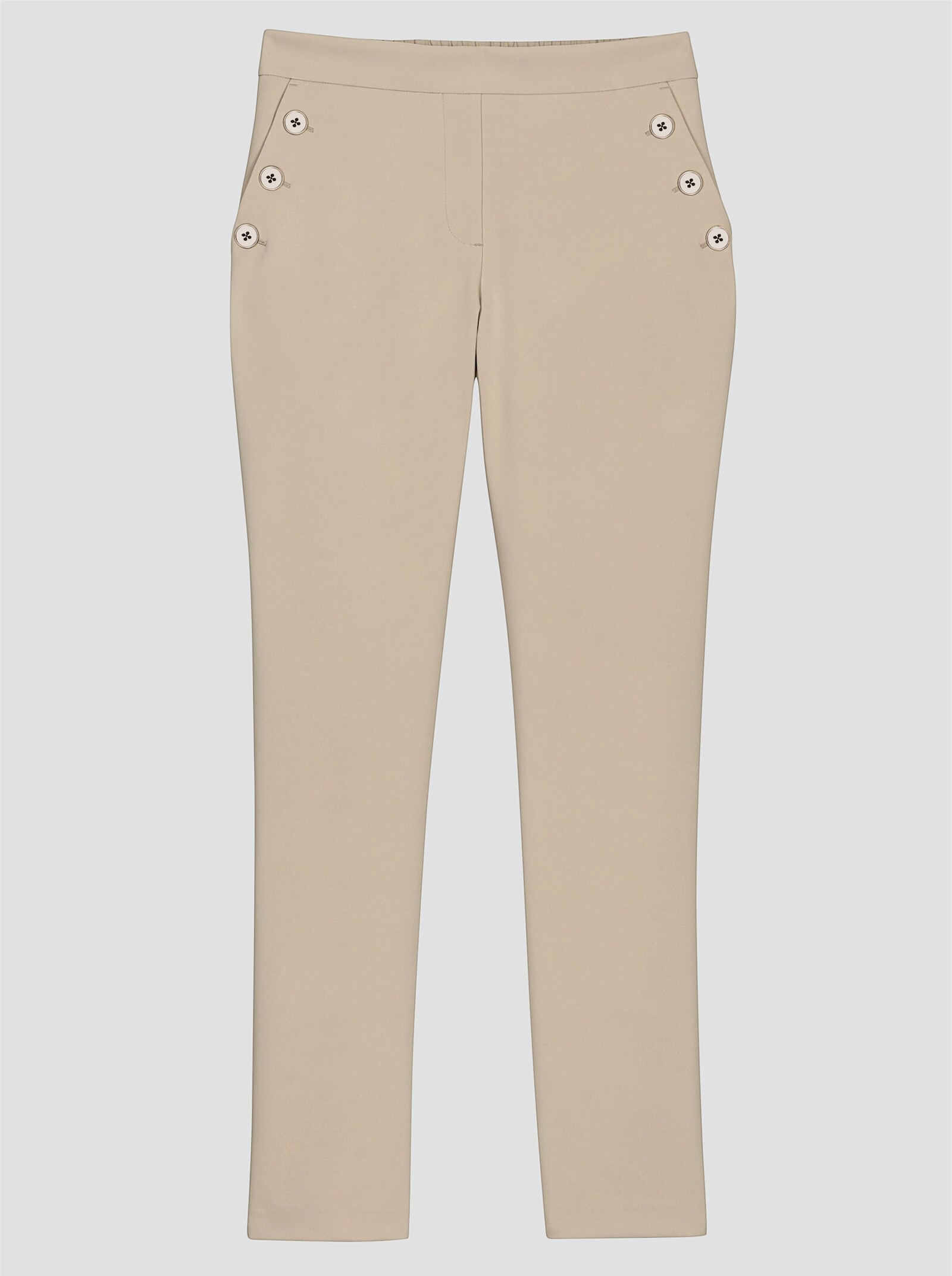 Schlupfhose mit Dehnbund hinten - beige