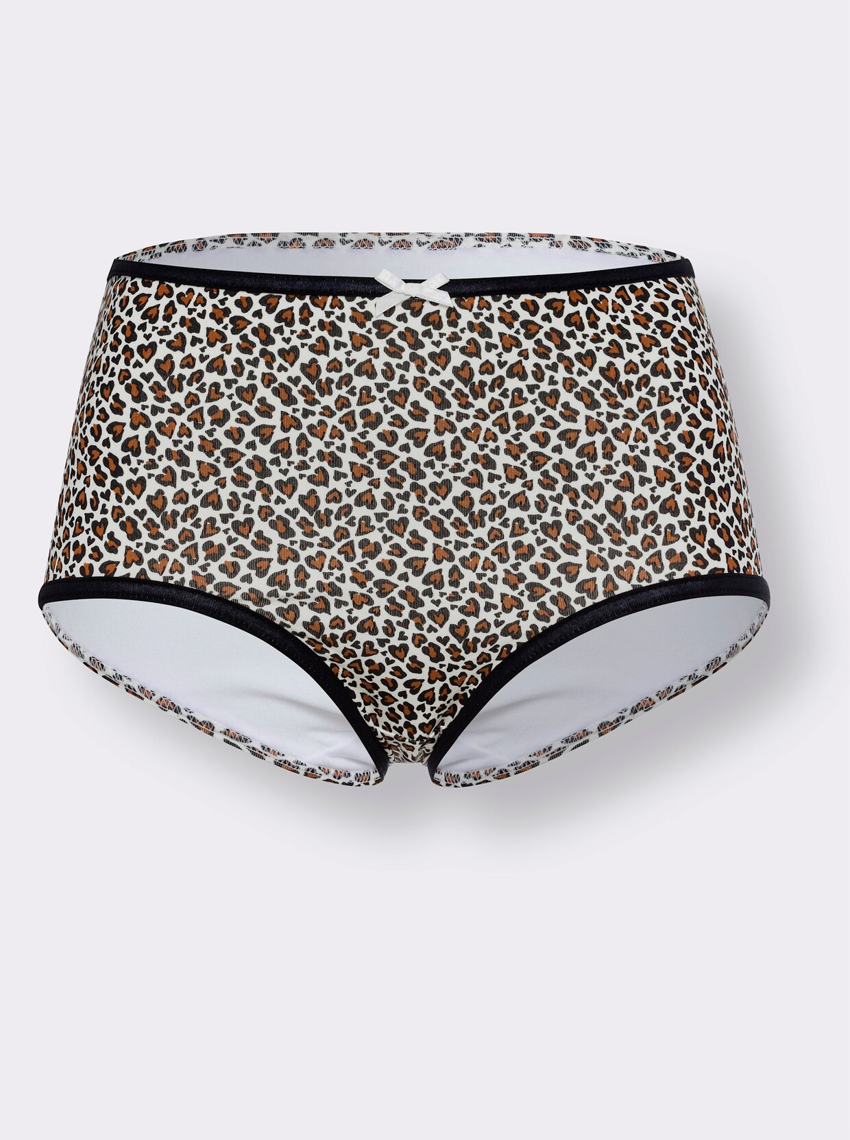 Tailleslip - champagne bedrukt + zwart + bruin + wit