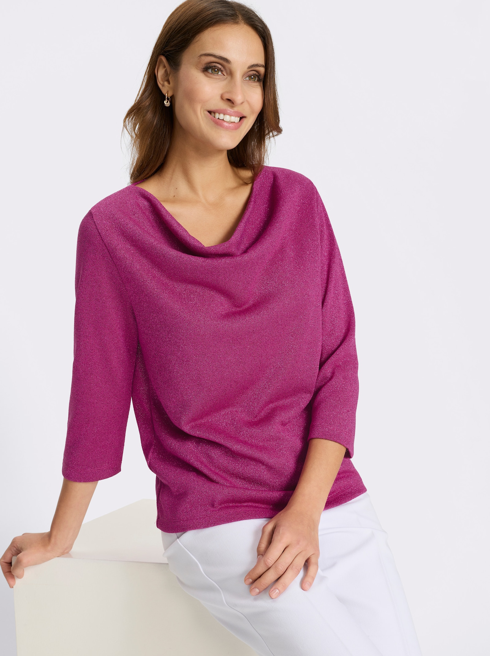 Wasserfallshirt - magenta