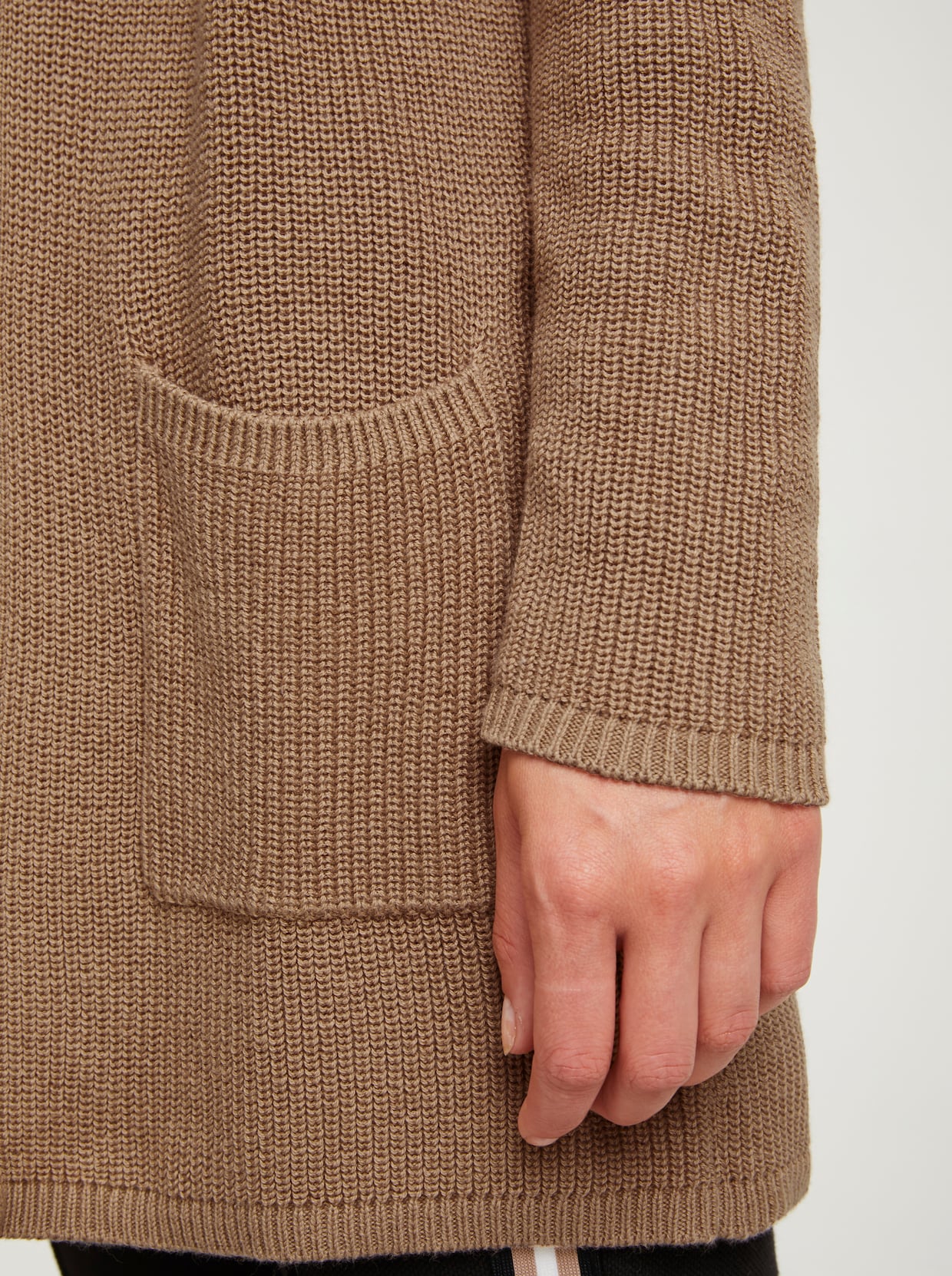 heine Lang gebreid vest - beige