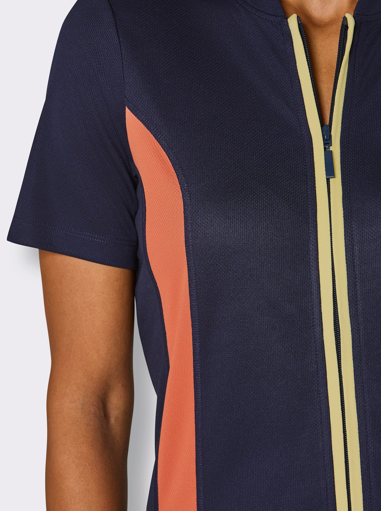 Fahrradshirt in Wabenstruktur - marine
