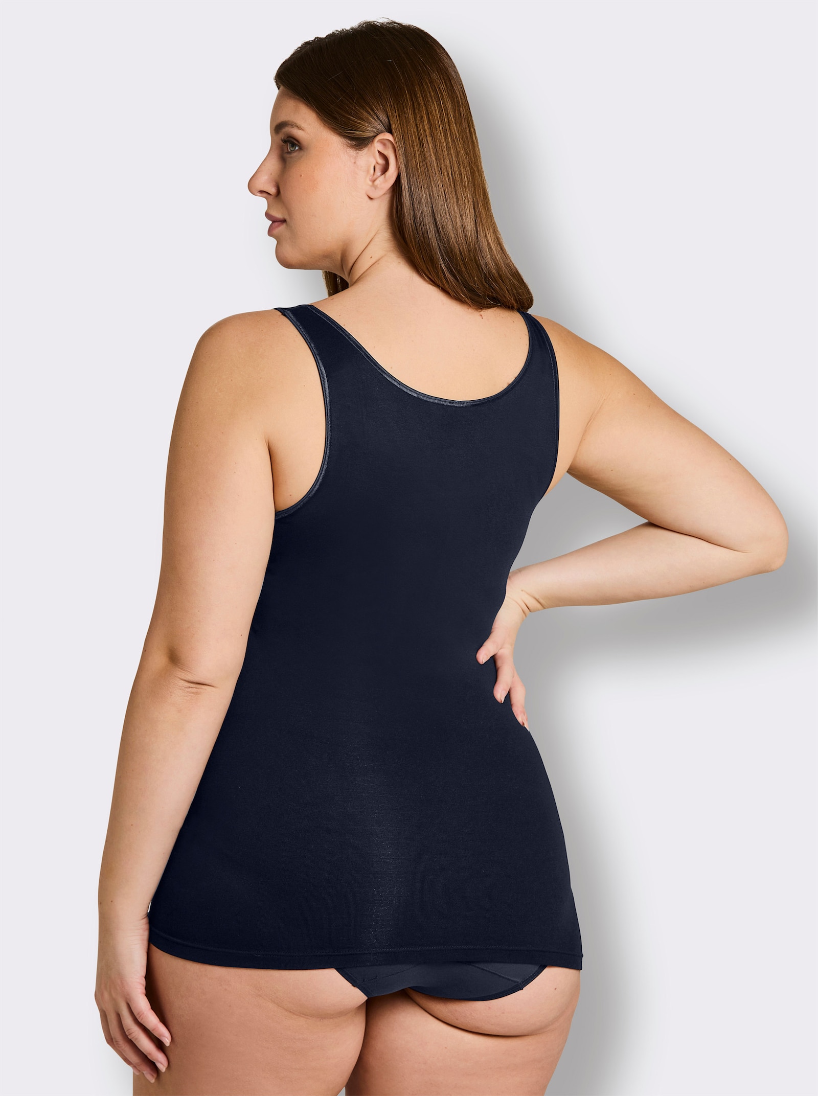 wäschepur Achselhemd in Modal-Qualität - marine