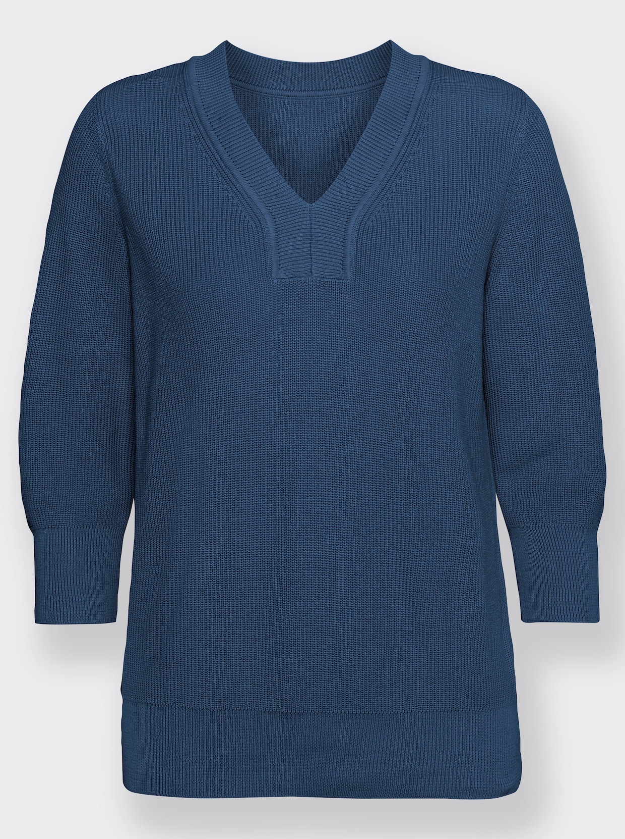 Strickpullover - jeansblau