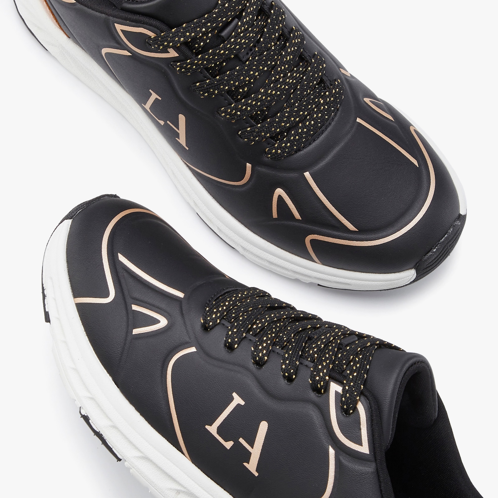 LASCANA Sneaker - schwarz/goldfarben