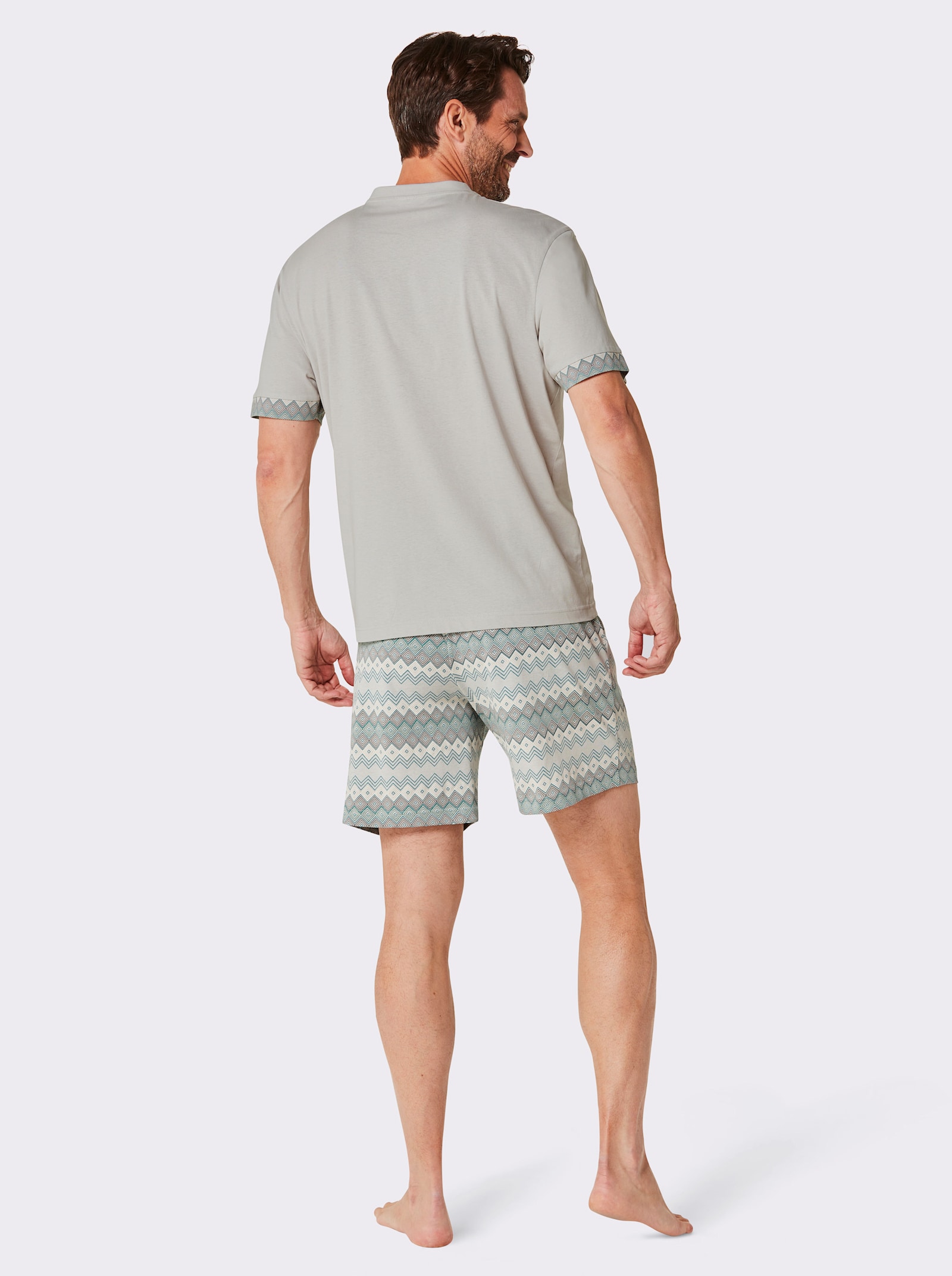 KINGsCLUB Krátké pyžamo - světlešedá