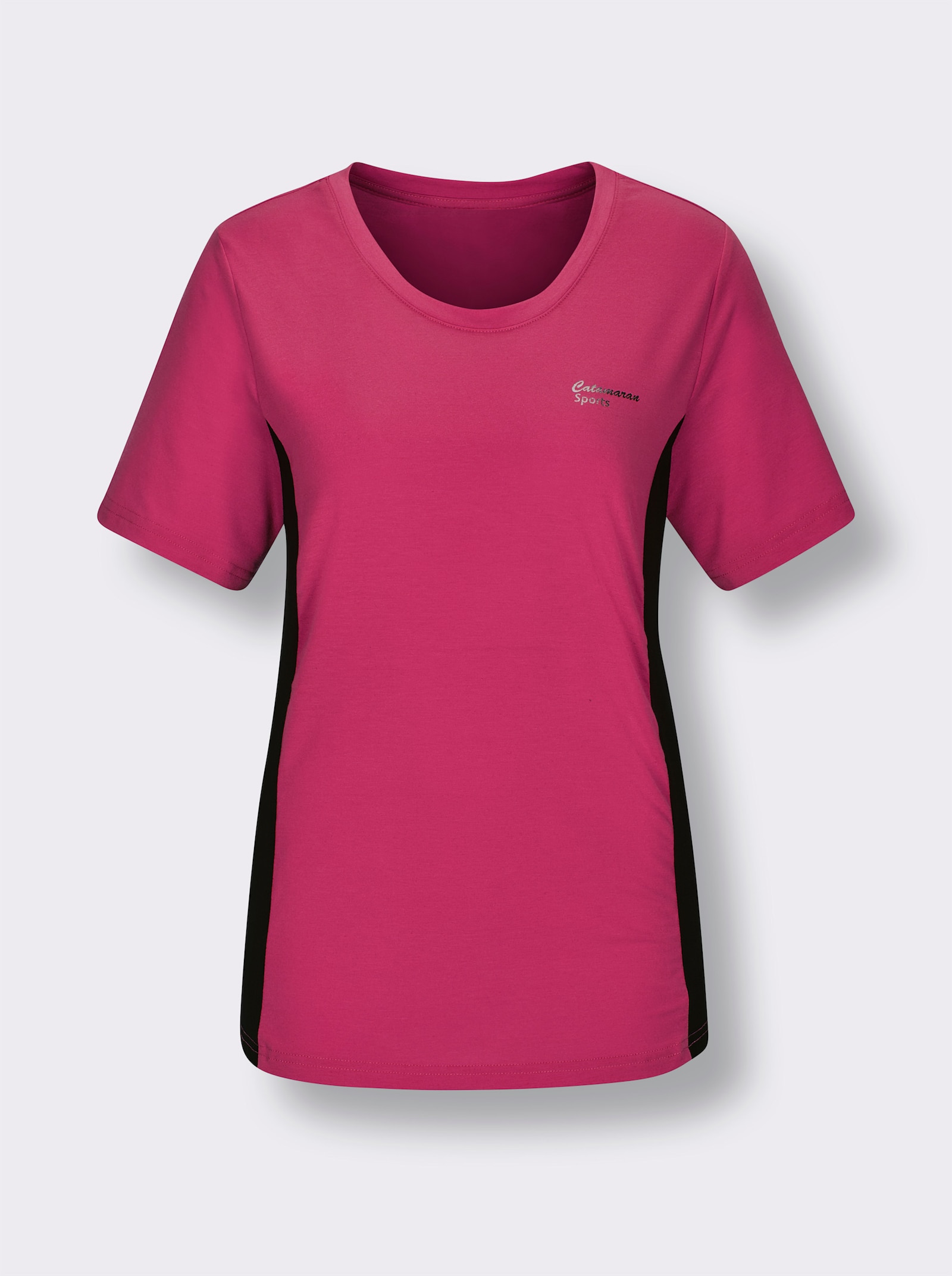 Catamaran Sports Funktionsshirt mit Kontrast-Einsätzen - magenta