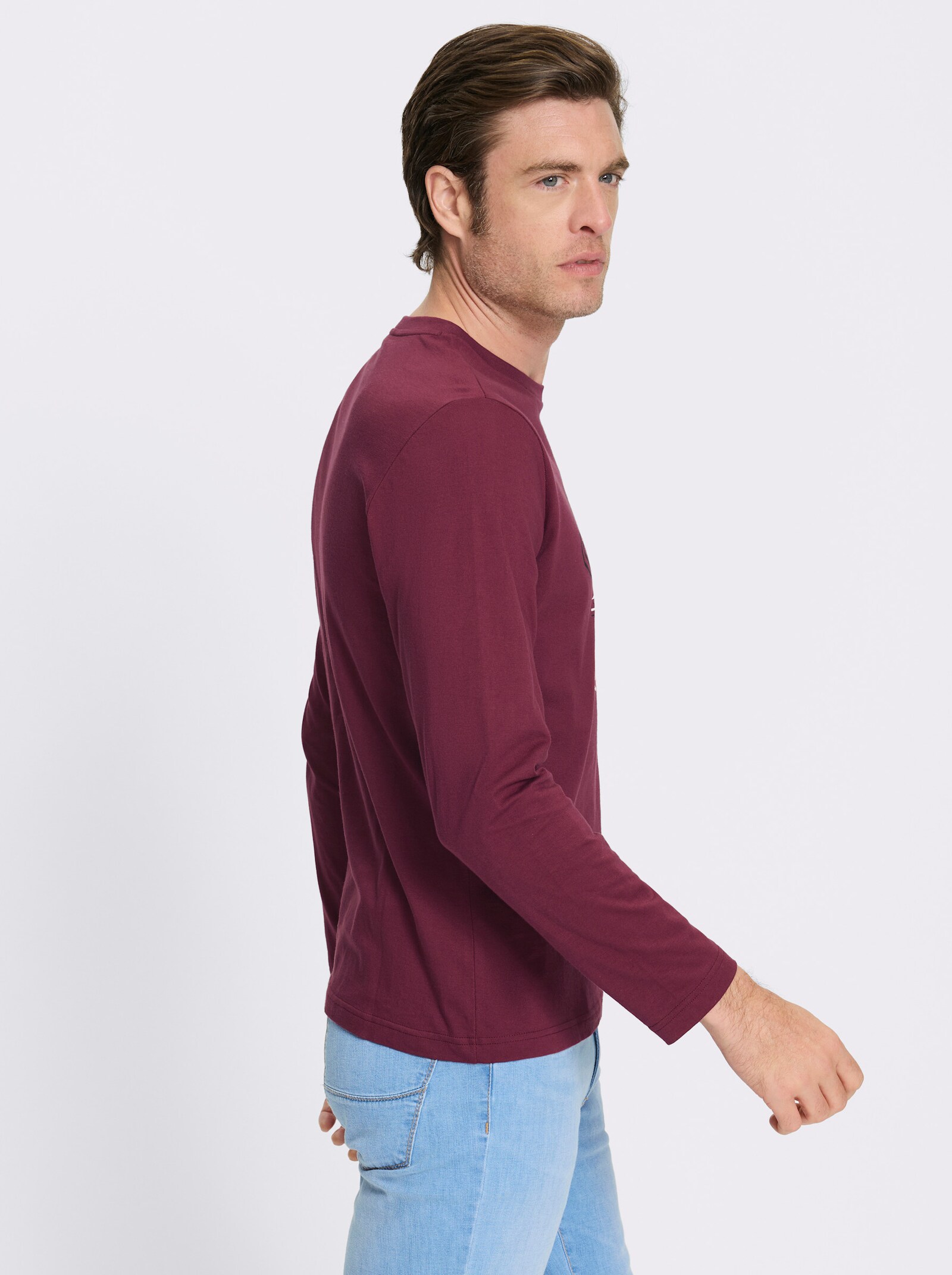 Catamaran Langarmshirt - bordeaux-bedruckt