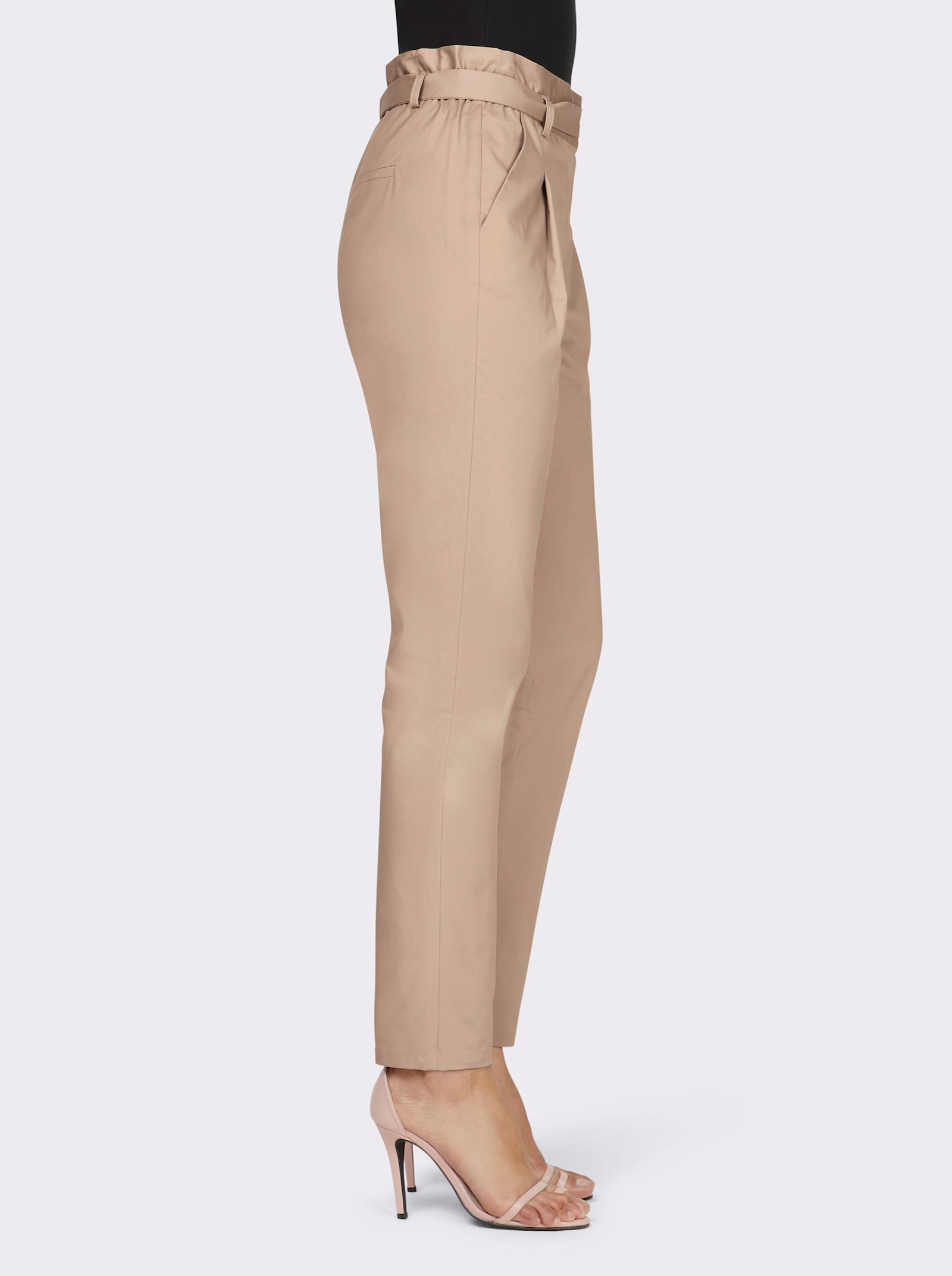 heine Chinohose mit hohem Bund - beige