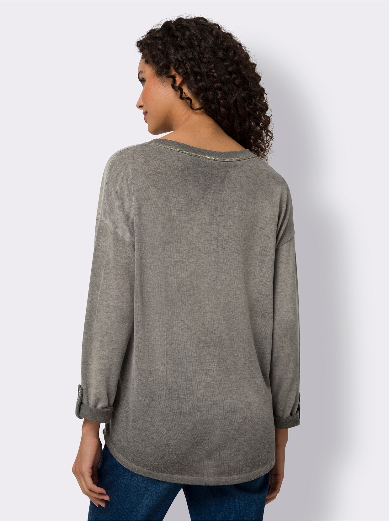 heine Shirt met lange mouwen - bruin