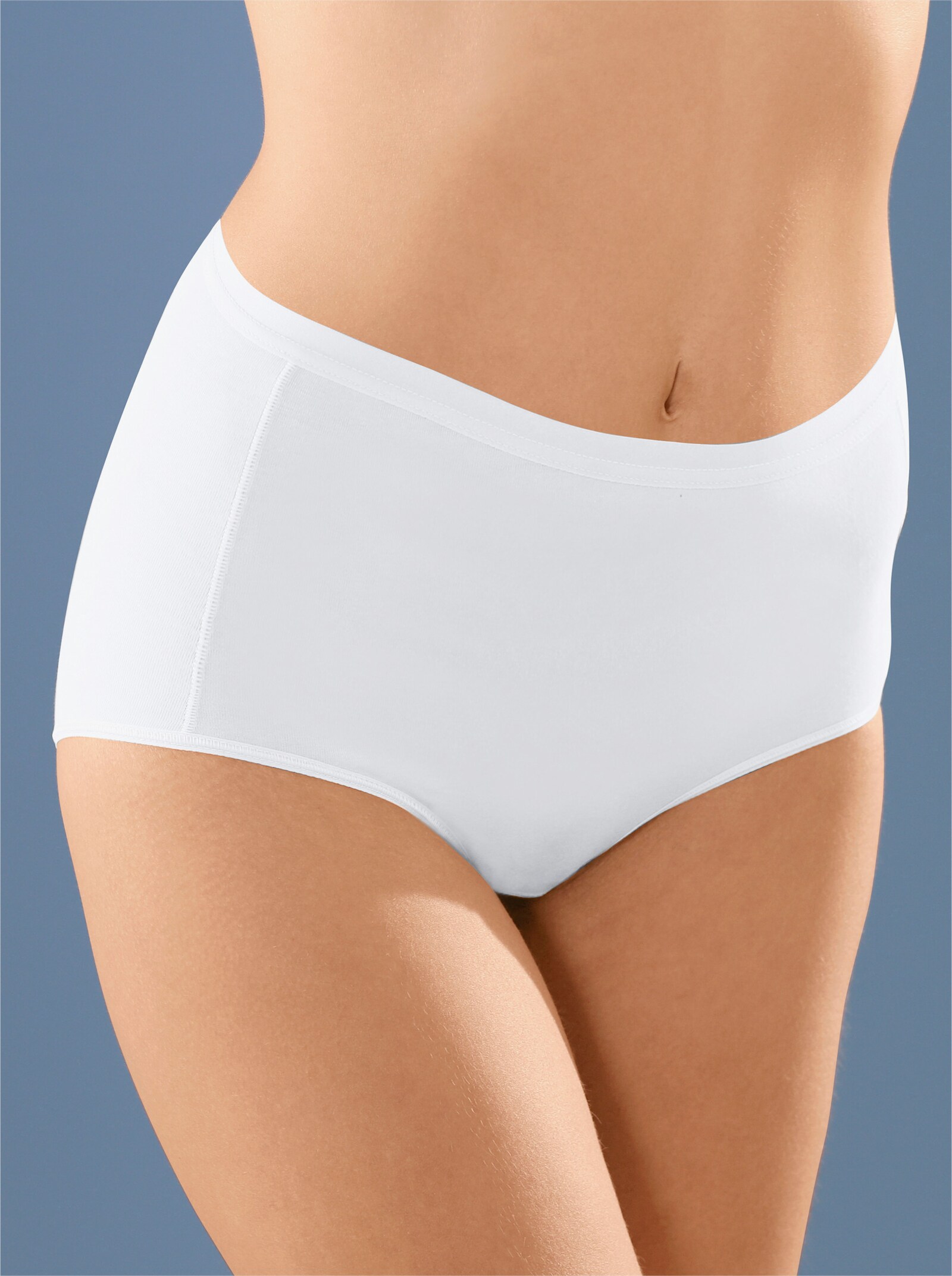 Nina von C. Taillenslip aus Baumwoll-Stretch - weiß