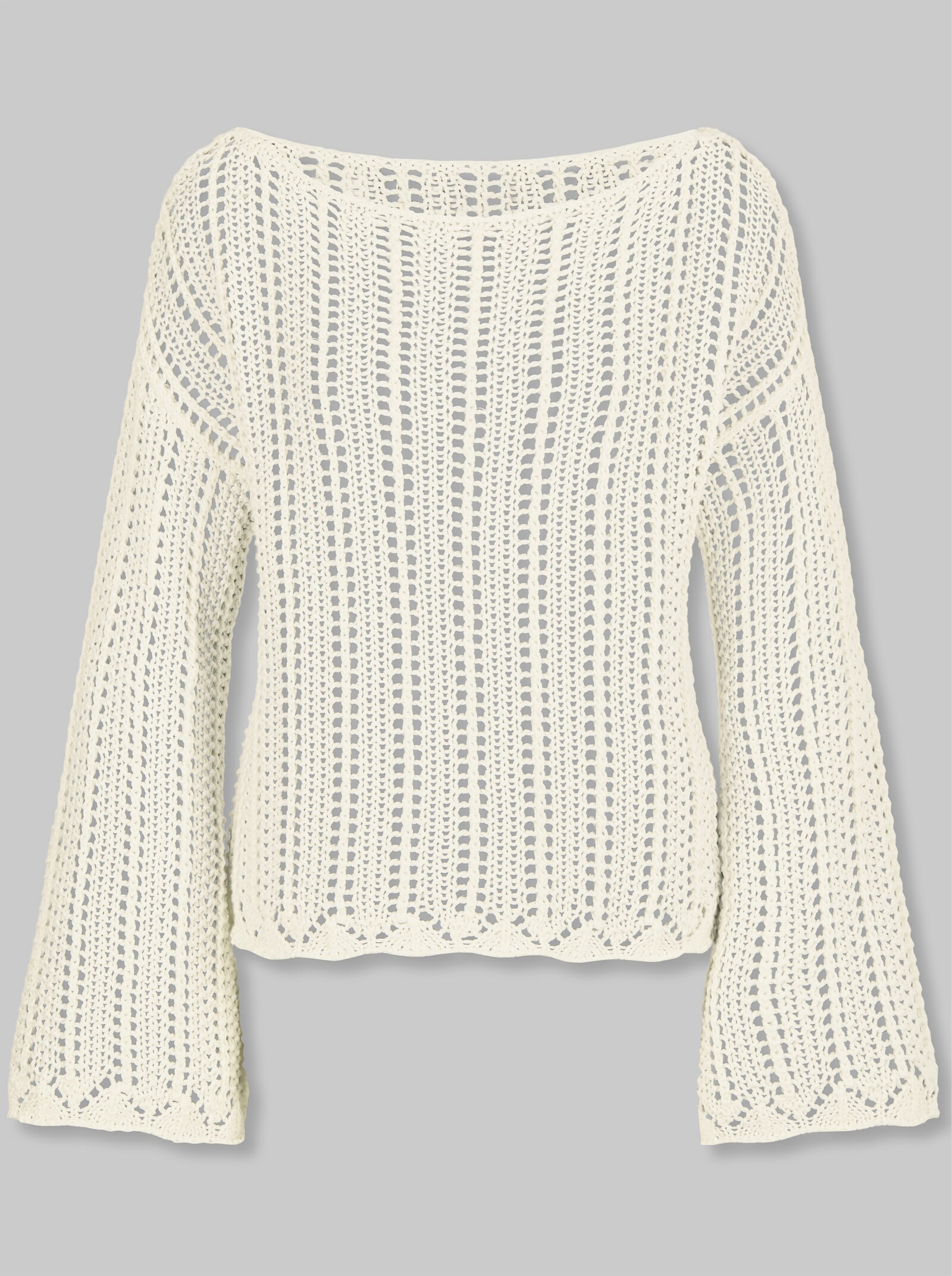 heine Pullover mit U-Boot-Ausschnitt - ecru