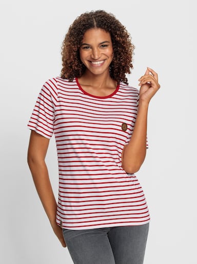 Shirt im Streifenmuster - rot-weiß-gestreift