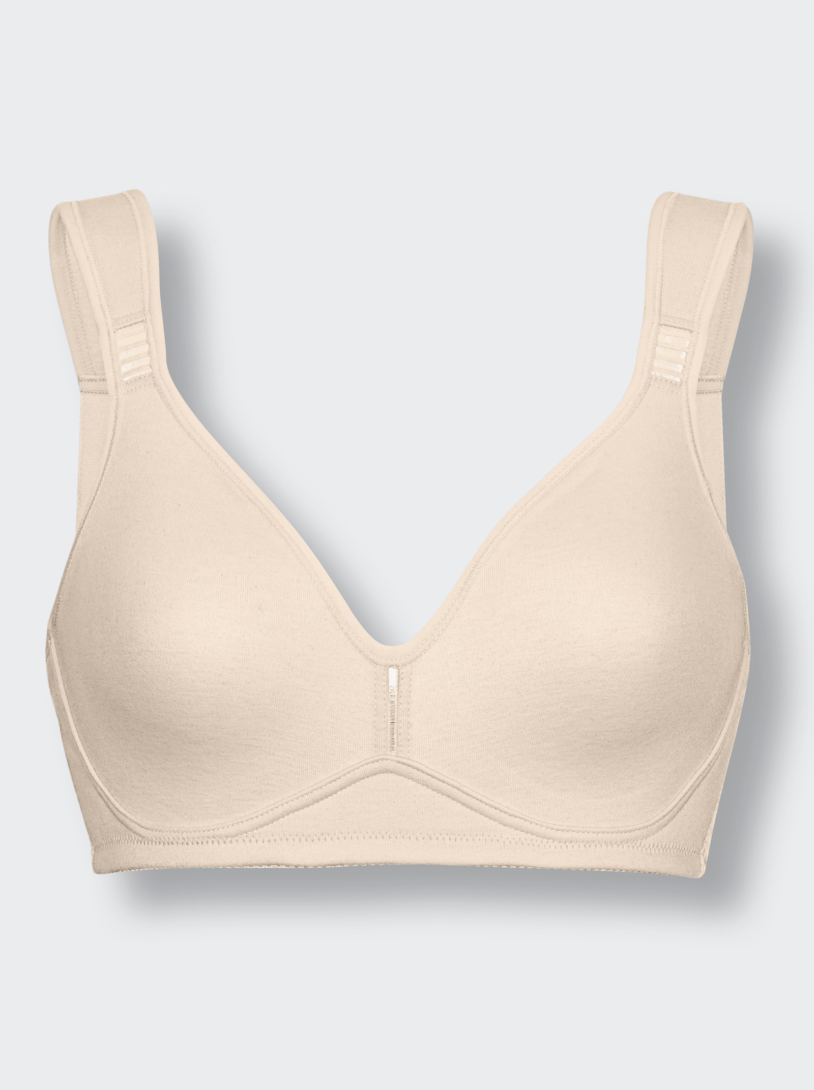 wäschepur Comfortbeha zonder beugel met transparante inzetten - ivoorkleur