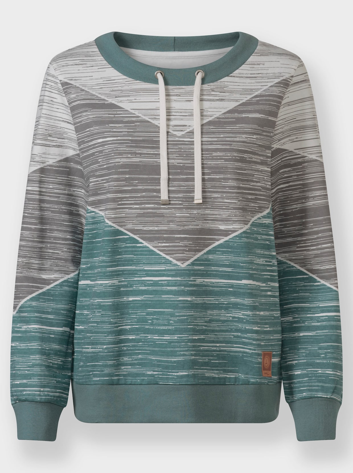 Sweatshirt - jade-ecru
