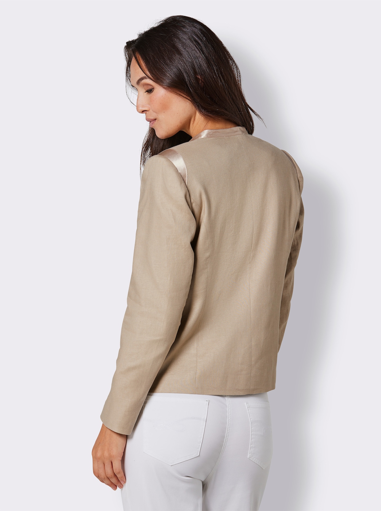 CREATION L PREMIUM Leinen-Viskose-Blazer - beige