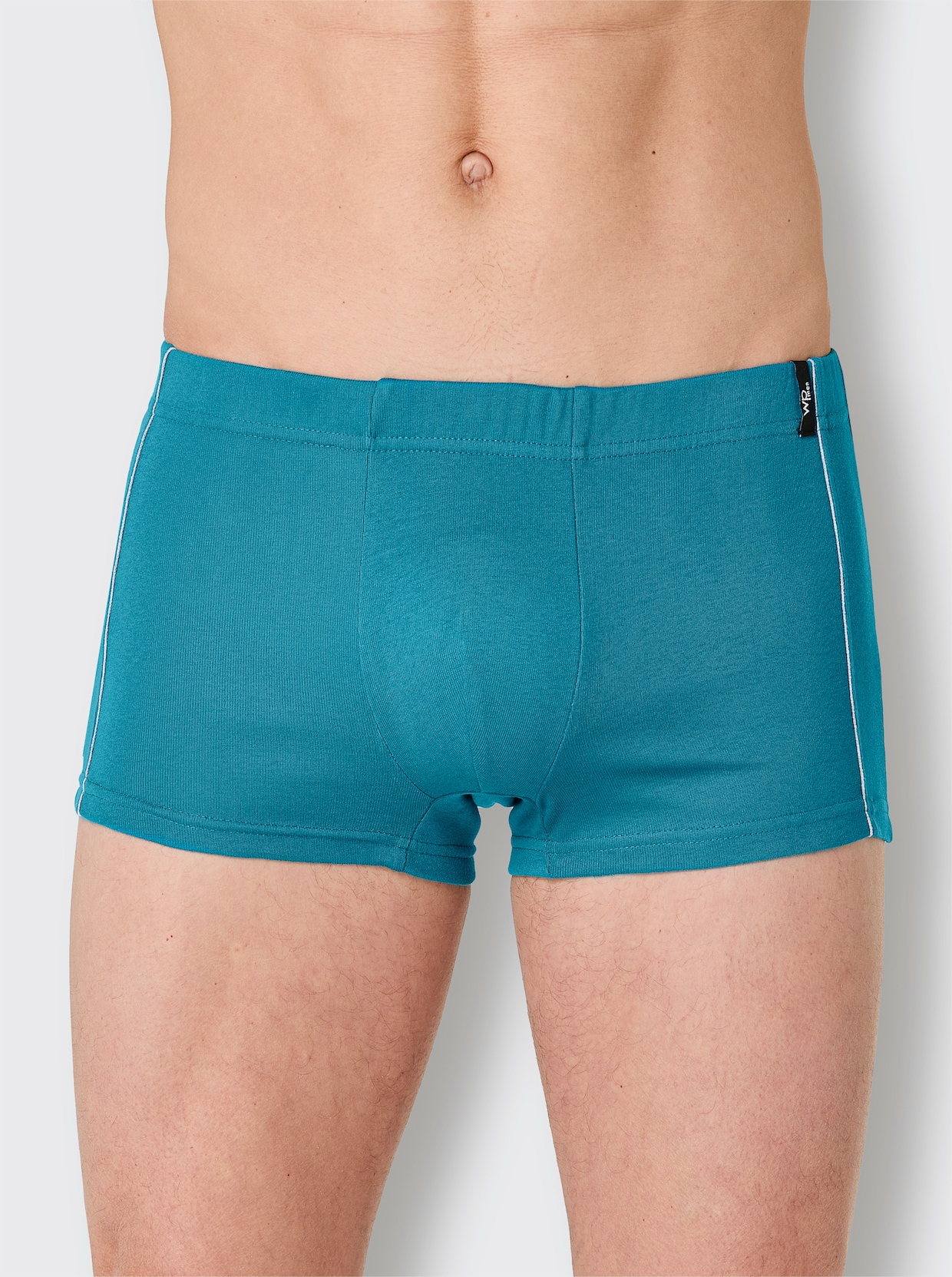 wäschepur men Broek - grijs gemêleerd/aquapetrol