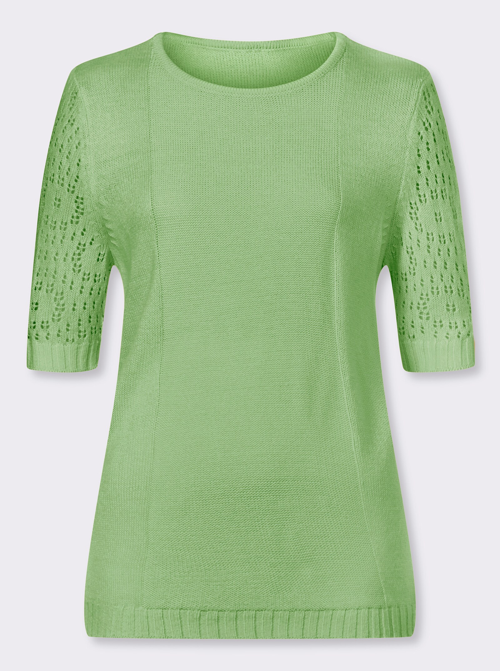 Pullover mit halblangen Ärmeln - reseda