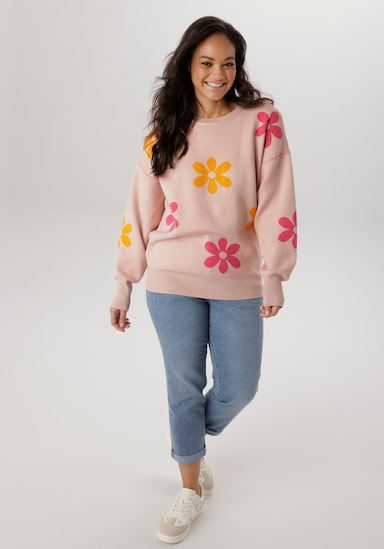 Aniston PLUS Strickpullover - rose-pink-orange