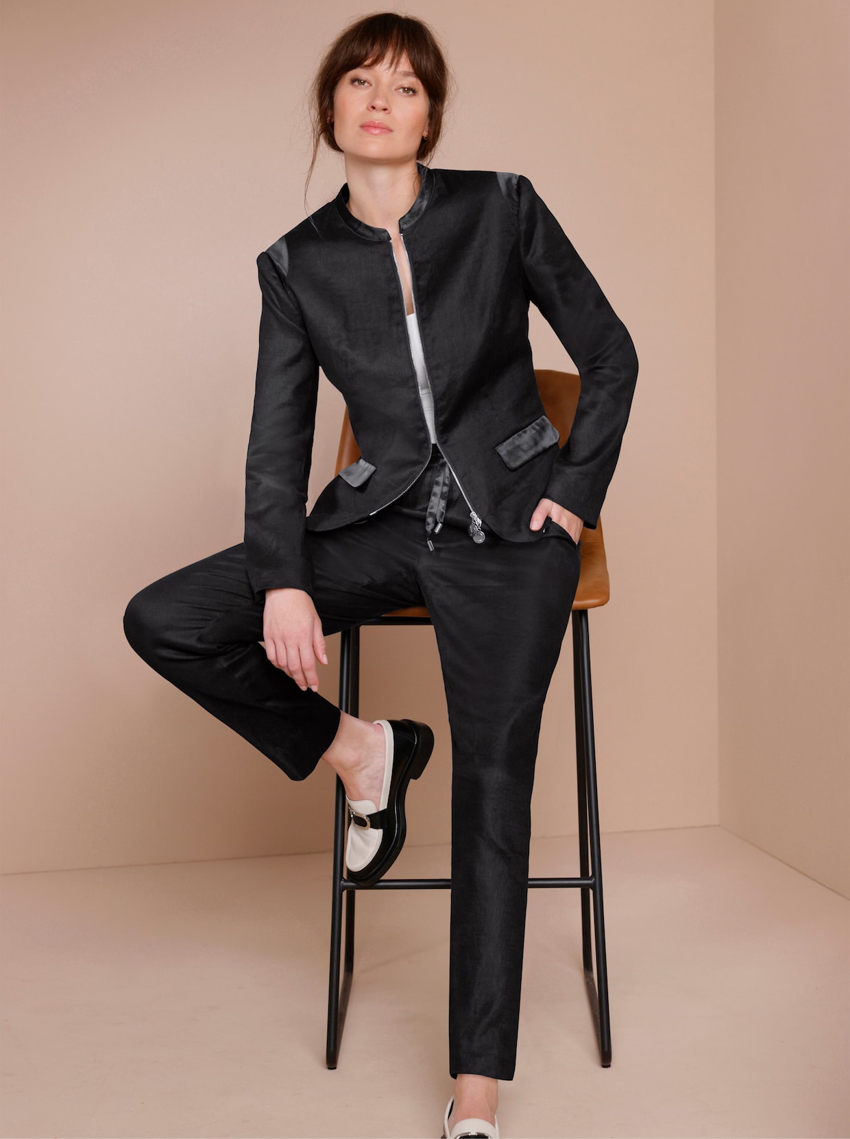 CREATION L PREMIUM Blazer en lin - noir