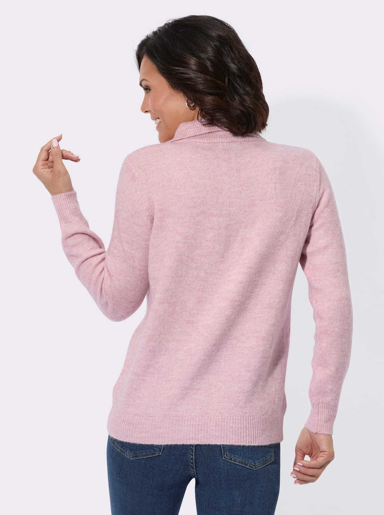 Polopullover - roze gemêleerd