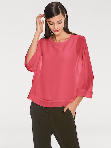 heine Blusenshirt mit Fledermausärmeln - himbeere