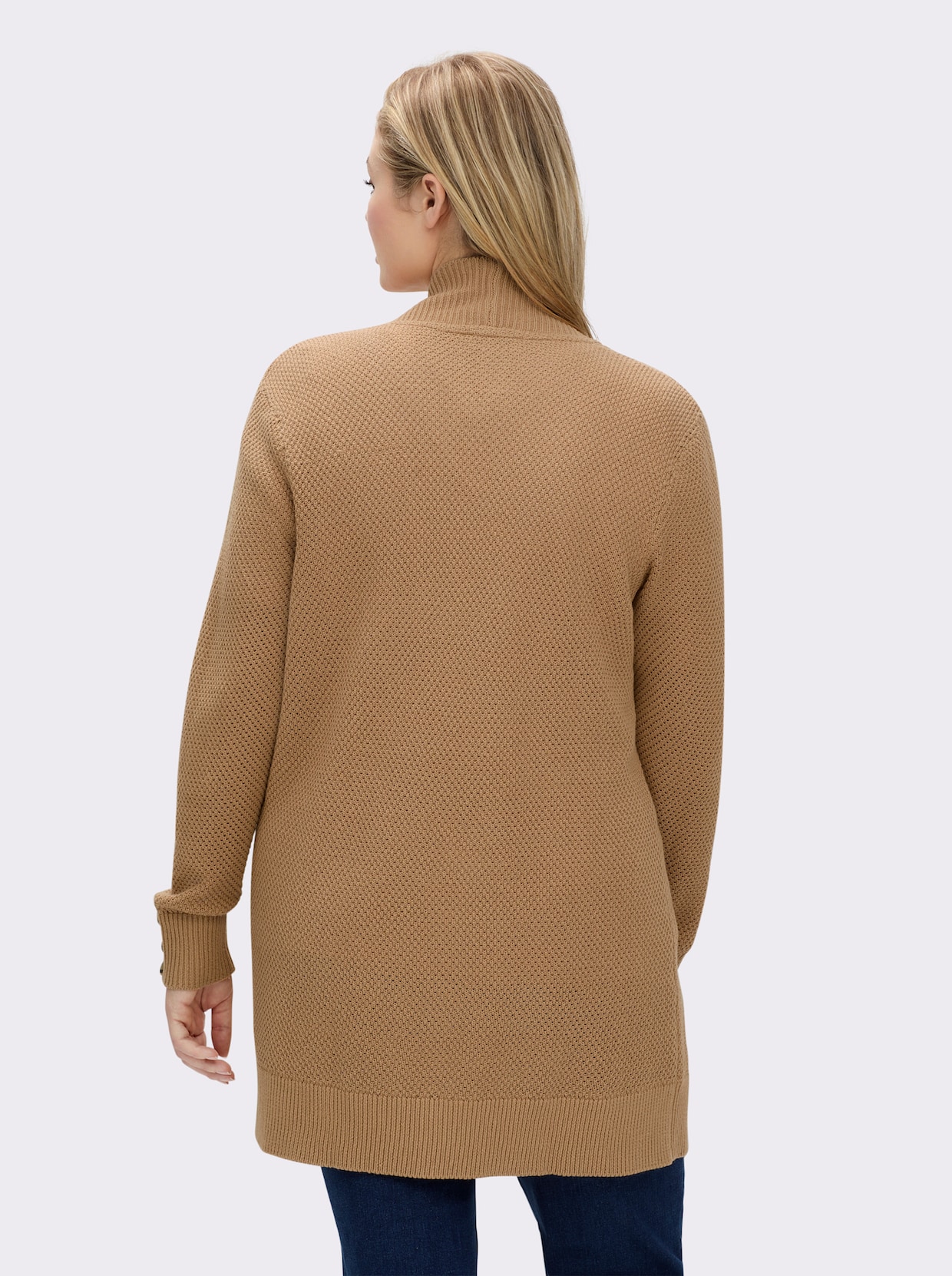 Longstrickjacke - camel