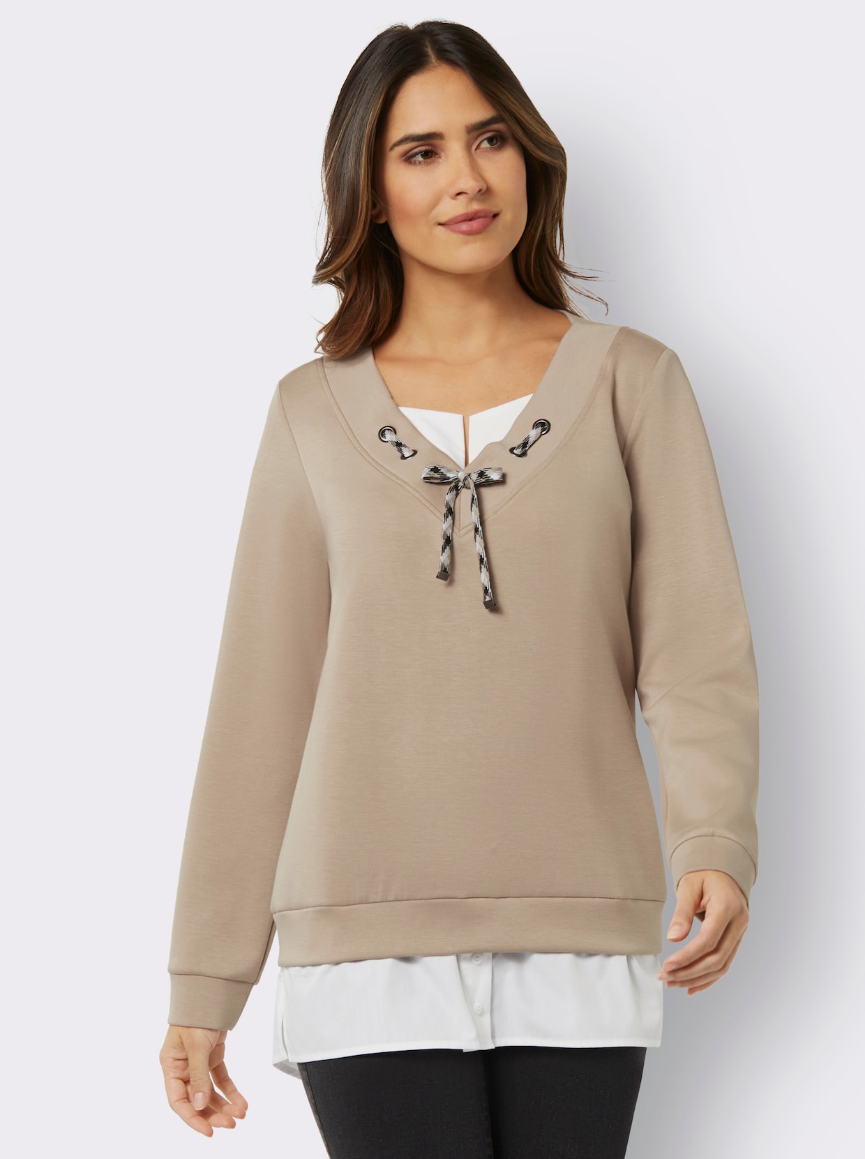 Sweatshirt - beige-ecru